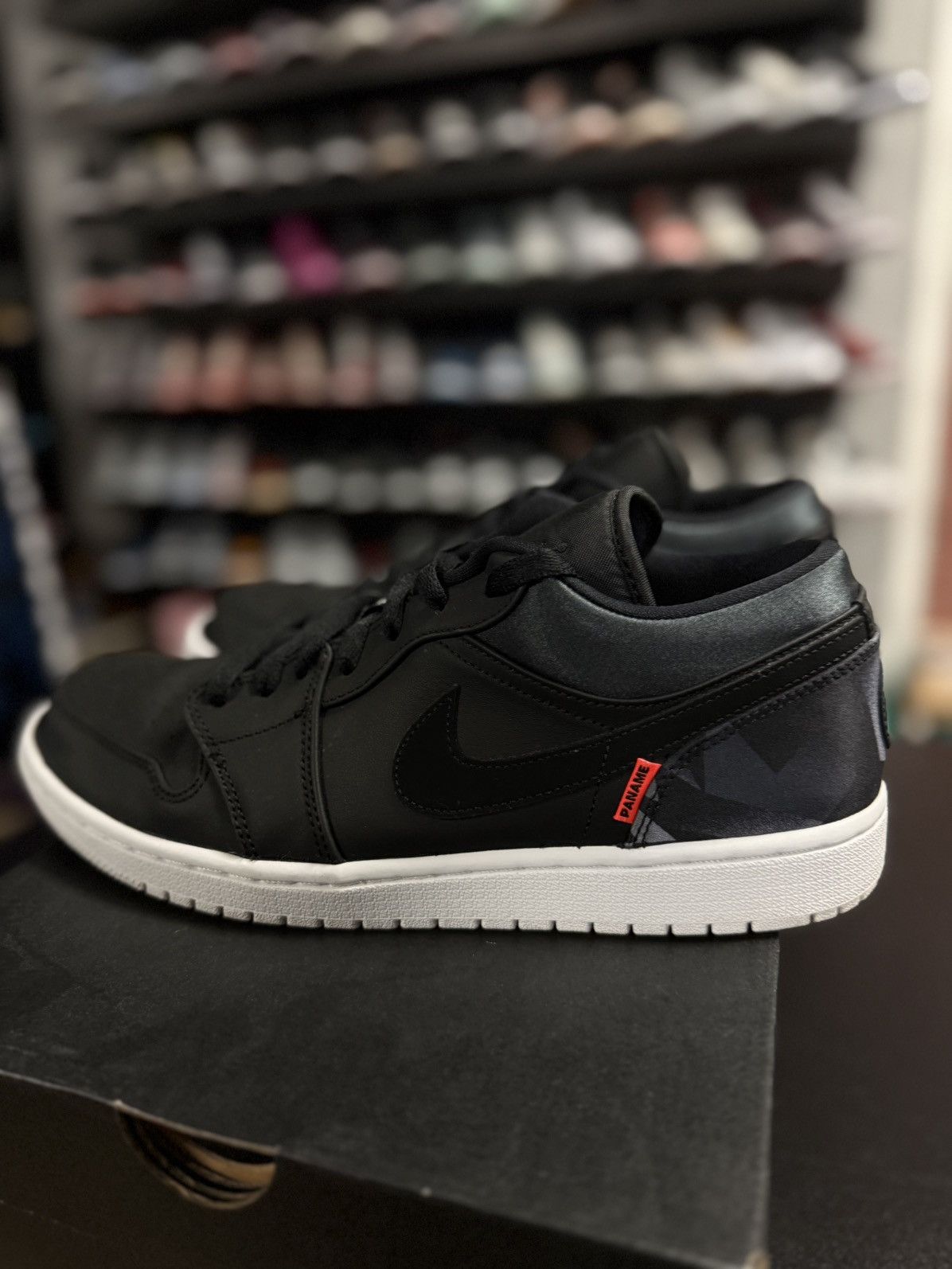 Jordan Brand × Nike Jordan 1 Low PSG Paris RARE Size 11 Black 🧼 Size US 11 / EU 44 - 4 Thumbnail