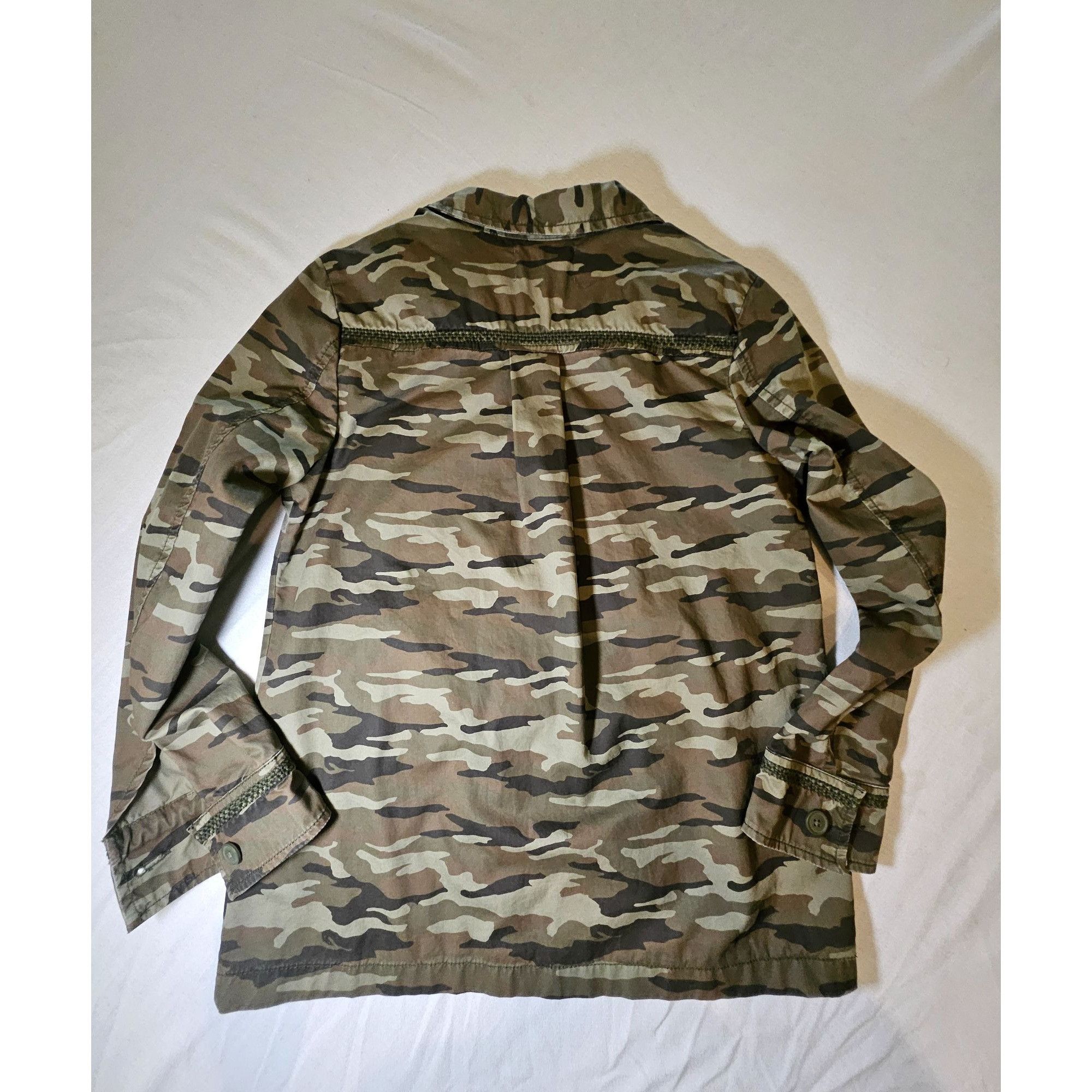 Other Caslon Military Camo Jacket Shacket Womens Medium Embroidere Size M / US 6-8 / IT 42-44 - 9 Thumbnail