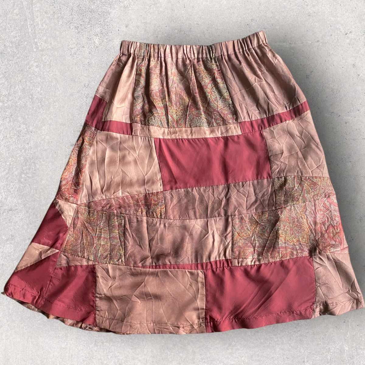 Comme des Garcons Rayon Blend Patchwork Skirt Size 26" / US 2 / IT 38 - 1 Thumbnail