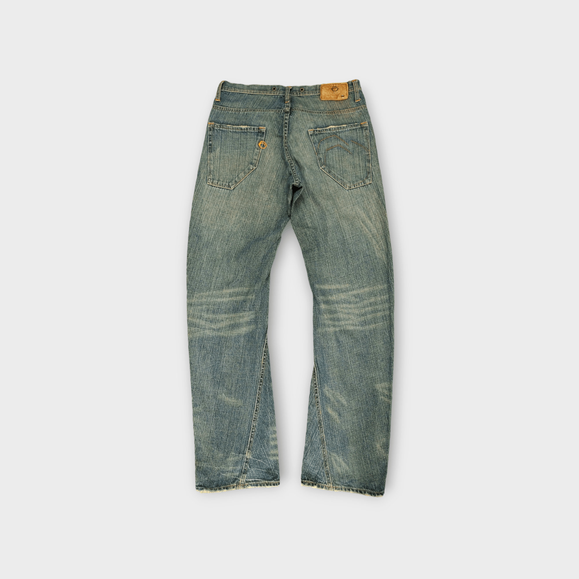 Comme des Garcons × Undercover Loose Jeans Edwin E-Function Clawmark Faded Curved Denim Size US 32 / EU 48 - 10 Thumbnail