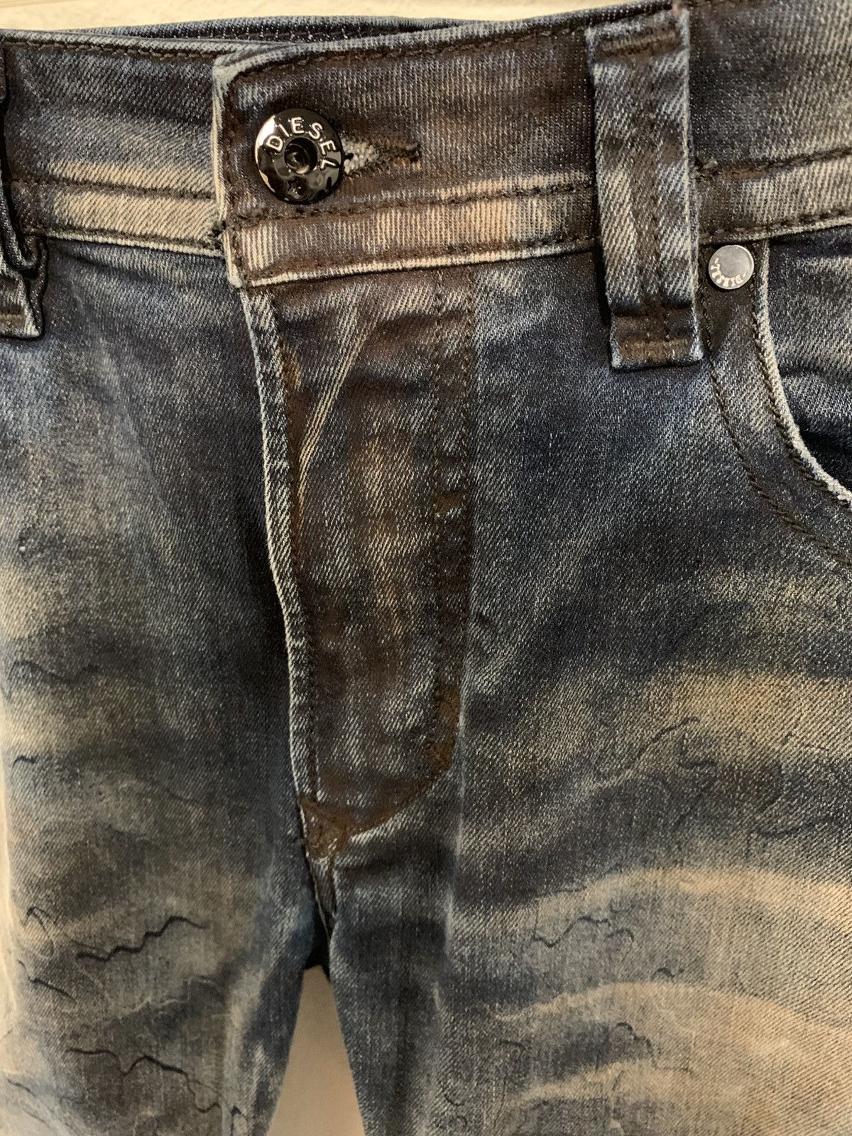 Diesel diesel blue skinny camo graphic jeans Size US 31 - 6 Thumbnail