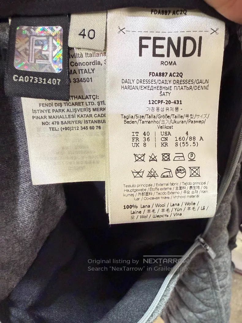 Fendi Fendi Ruffled woolen dress Size XS / US 0-2 / IT 36-38 - 7 Thumbnail