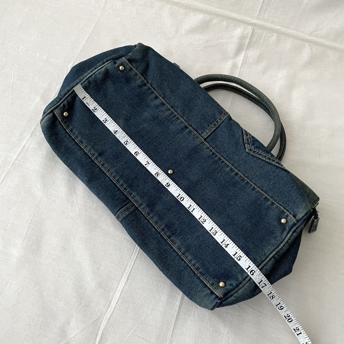 Japanese Brand Birkin Style Denim Handmade Bag by Via Demizon Doux Japan Size ONE SIZE - 11 Thumbnail
