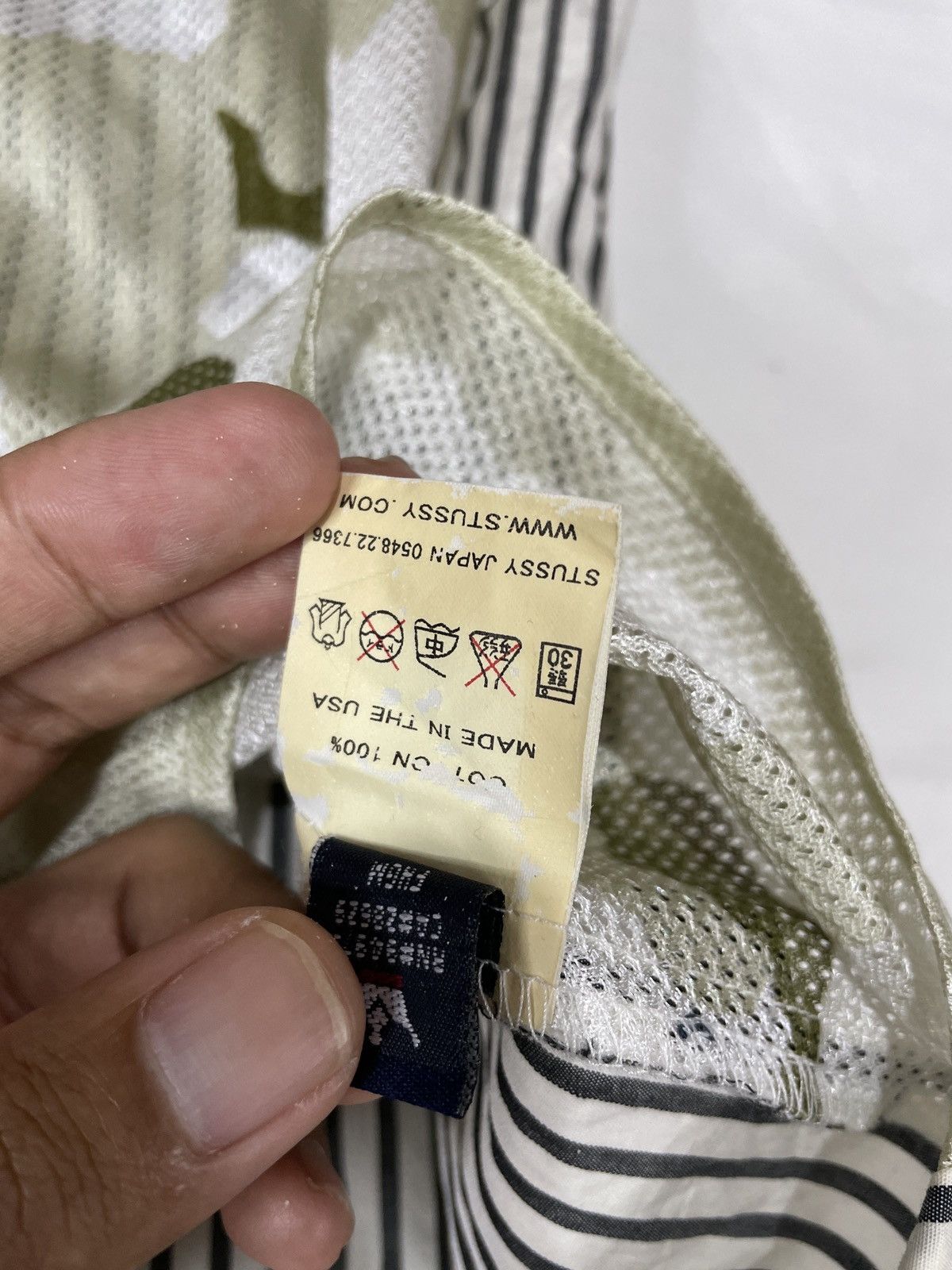 Vintage stussy camo mesh shirt