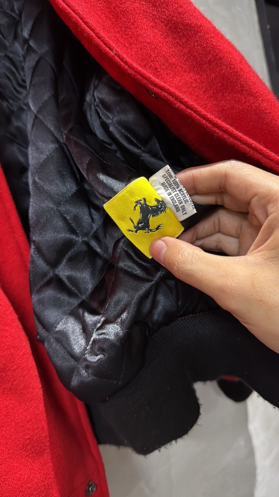 Ferrari vintage 90s scuderia ferrari wool leather varsity jacket Size US XL / EU 56 / 4 - 7 Thumbnail
