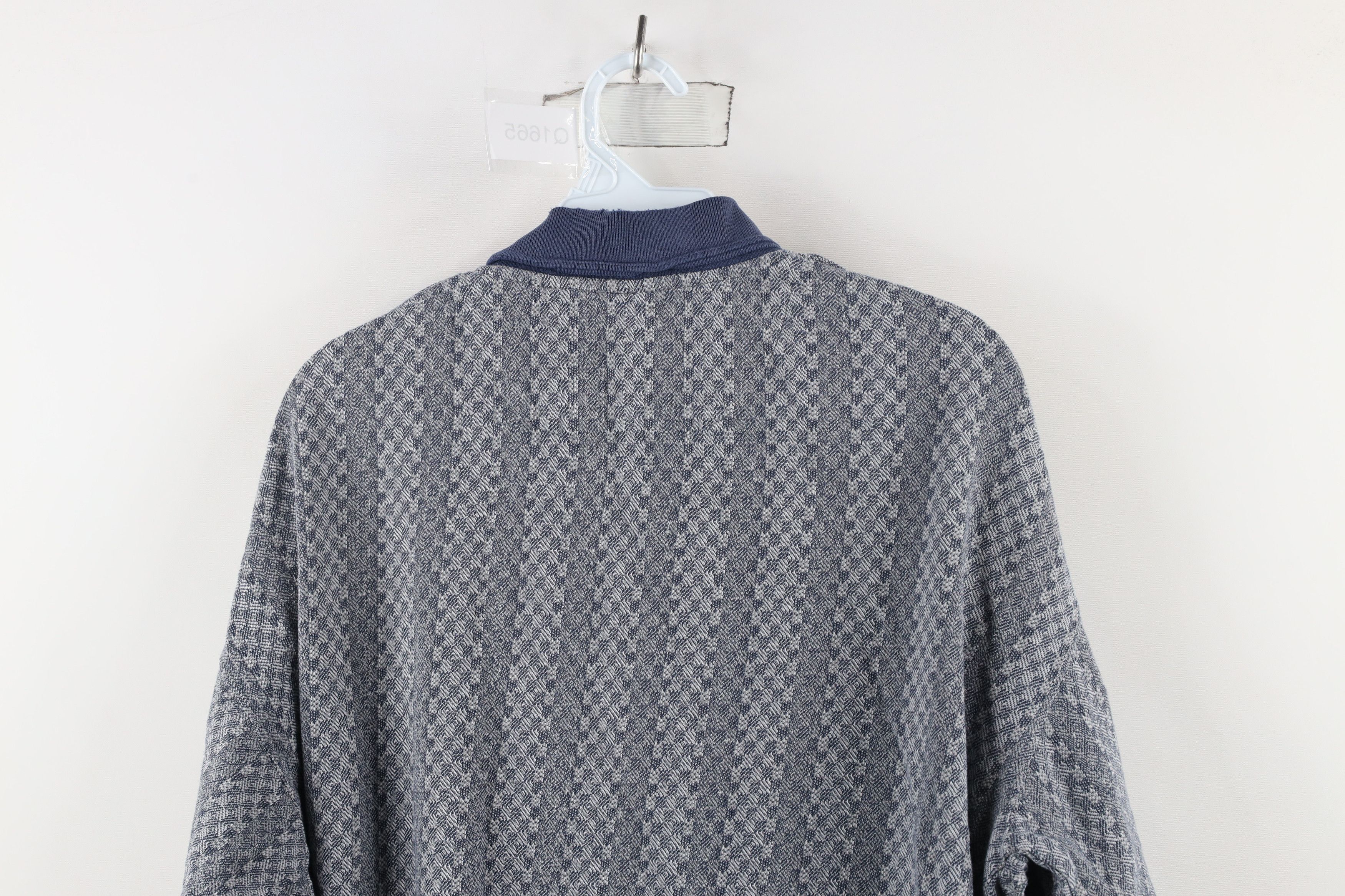 Vintage Vintage 90s Streetwear Checkered Knit Golf Polo Shirt Size US XL / EU 56 / 4 - 11 Thumbnail