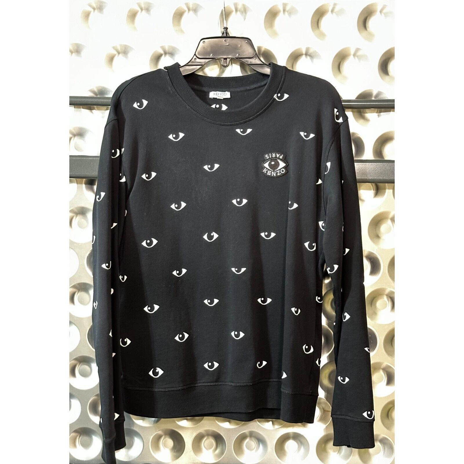 Kenzo Eye Sweatshirt Black Large Authentic Tops