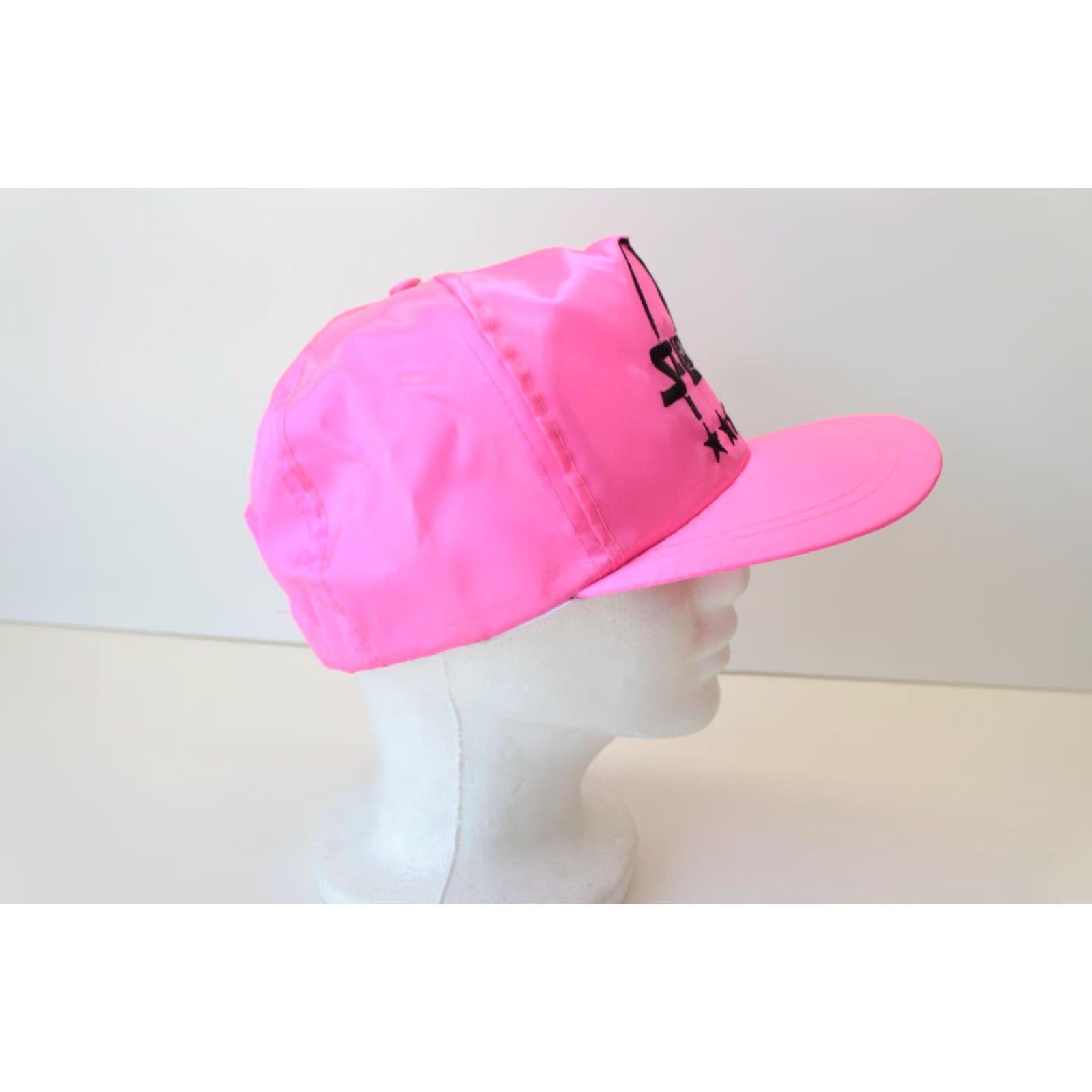 Pinko VINTAGE Unbranded Hat Snapback Pink St. Louis Gateway Arch Stars Satin Shiny Trucker Adjustable Unisex Adults Hat Size ONE SIZE - 2 Thumbnail
