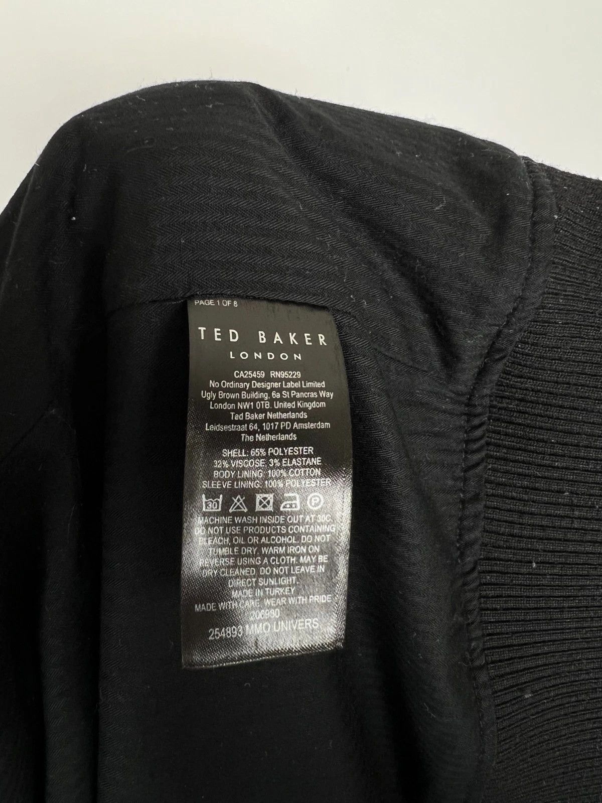 Ted Baker Ted Baker London Full Zip Black Casual Bomber Jacket Size 3 Size US M / EU 48-50 / 2 - 11 Thumbnail