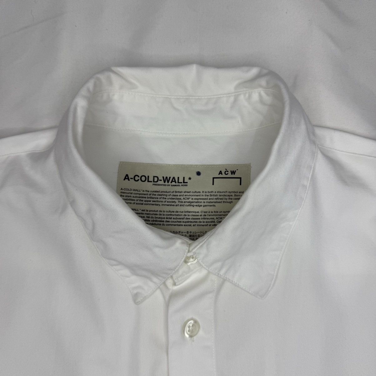 A-COLD-WALL* A-Cold-Wall* ACW Button Down Shirt Size US L / EU 52-54 / 3 - 5 Thumbnail