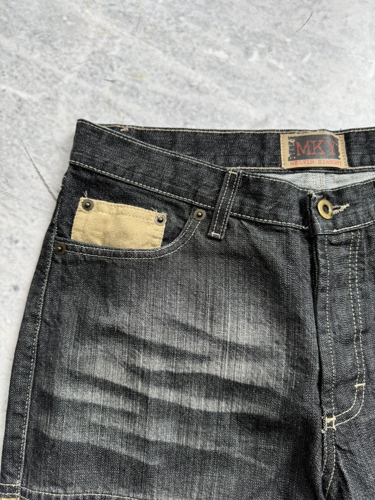 Japanese Brand Melvin Kymenty Japanese style avant-garde jeans rare pants Size 32" / US 10 / IT 46 - 4 Thumbnail