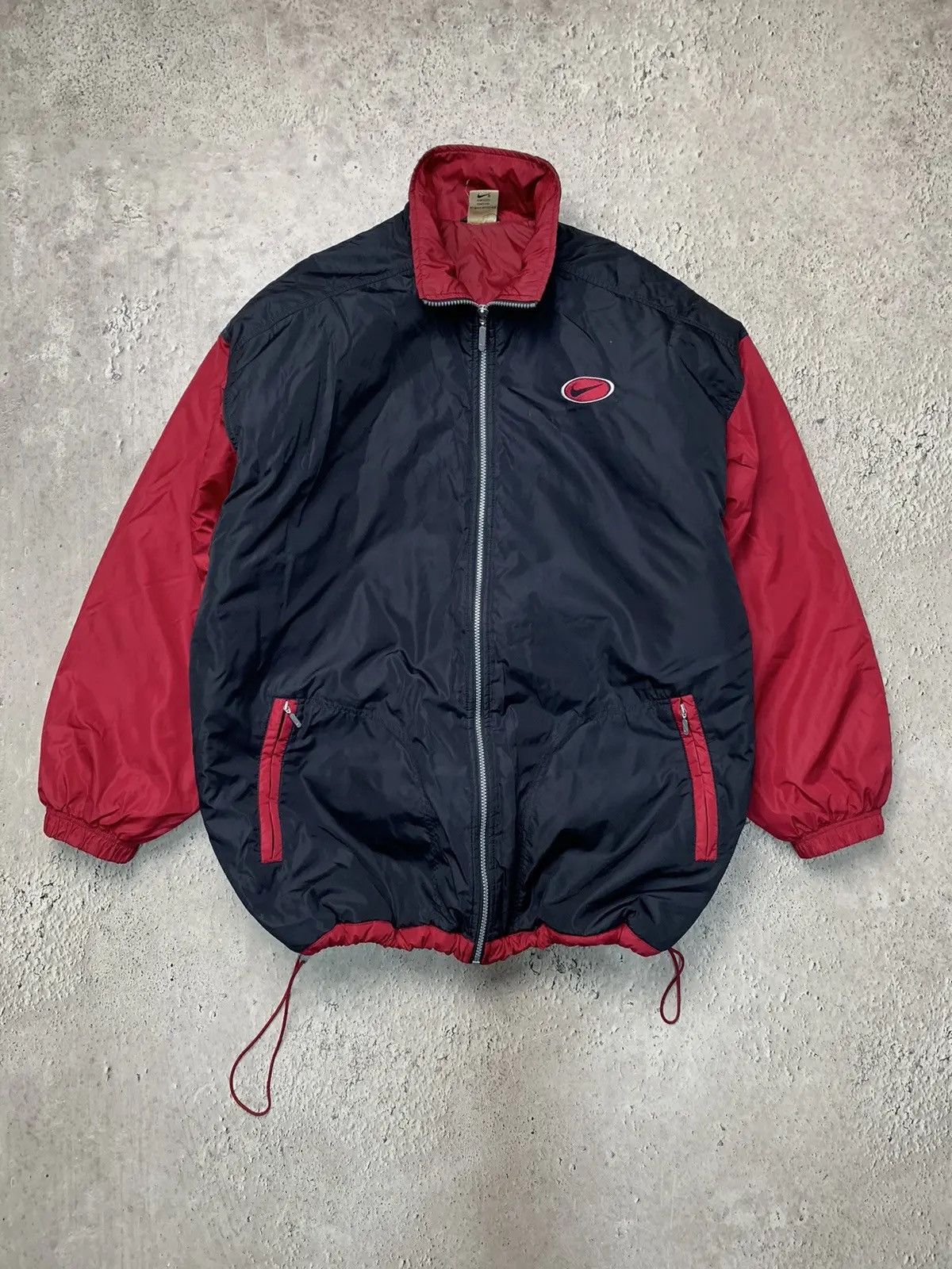 Nike × Vintage Vintage Y2K Nike Down Jacket Puffer 90s Swoosh Black Nike Size US XL / EU 56 / 4 - 4 Thumbnail