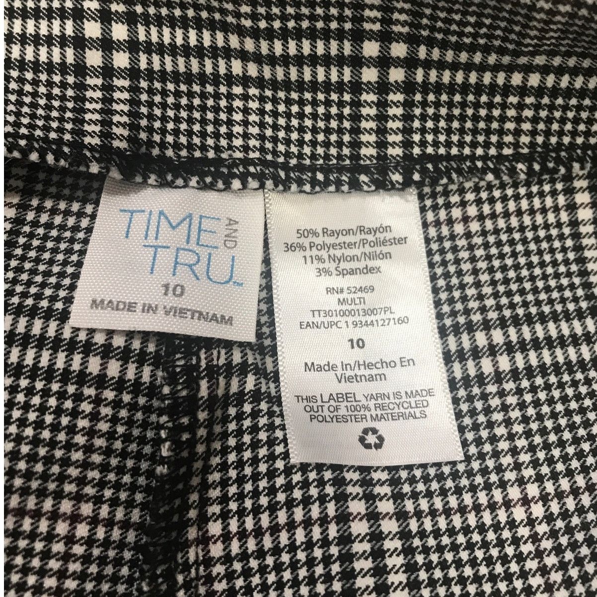 Other Time and Tru Plaid Pleated Slim Pants 10 Size 32" / US 10 / IT 46 - 3 Thumbnail