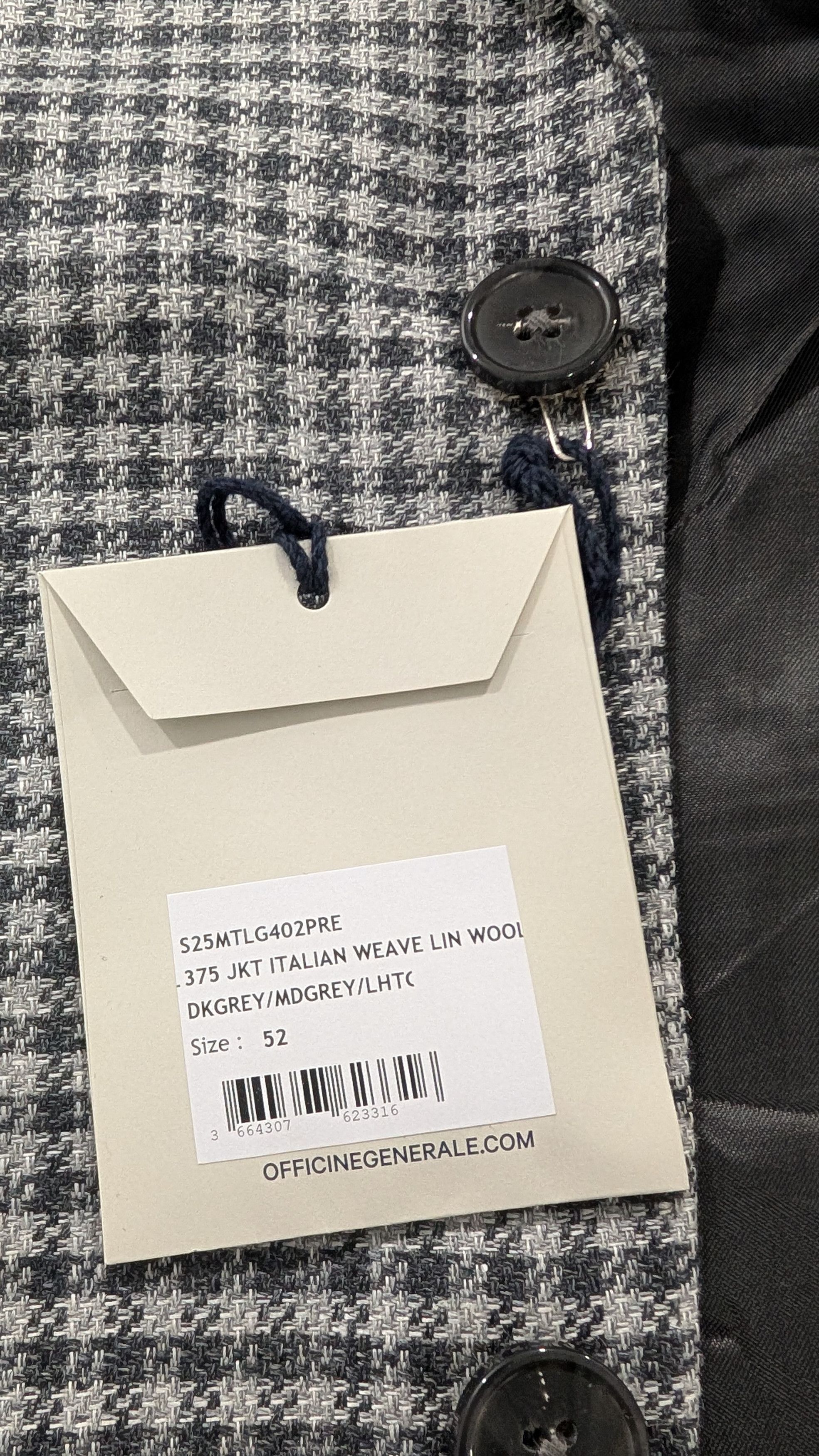 Officine Generale Officine Generale 375 Houndstooth Blazer Size 52 Size US L / EU 52-54 / 3 - 4 Thumbnail