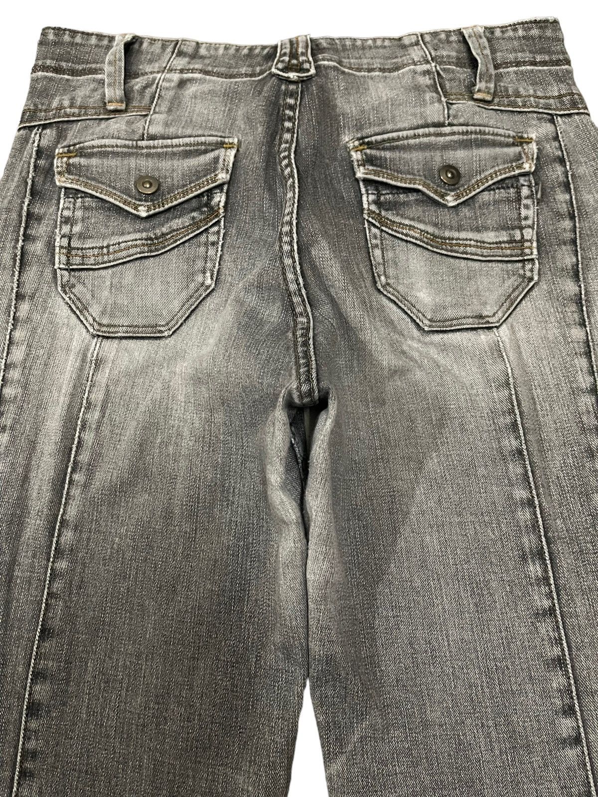 If Six Was Nine Vintage Japanese Brand Bleached Faded Wash Style Flare Jeans Size US 30 / EU 46 - 5 Thumbnail