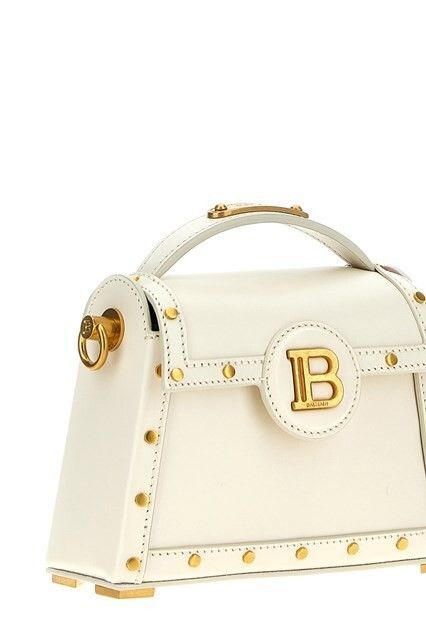 Balmain BALMAIN B-buzz Dynasty Small White Leather Shoulder Bag New Size ONE SIZE - 3 Thumbnail