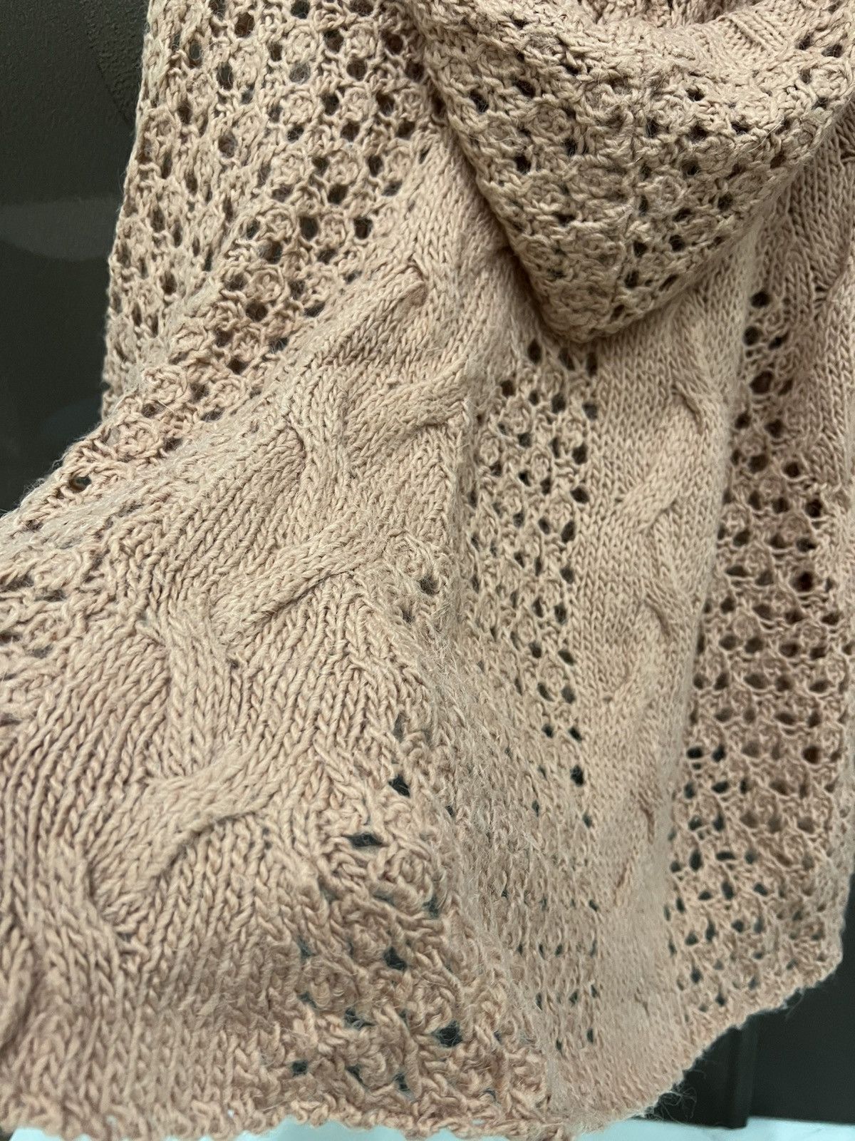 Japanese Brand Japanese Capes Batwing Aran Merino Poncho Handmade Crochet Size M / US 6-8 / IT 42-44 - 6 Thumbnail