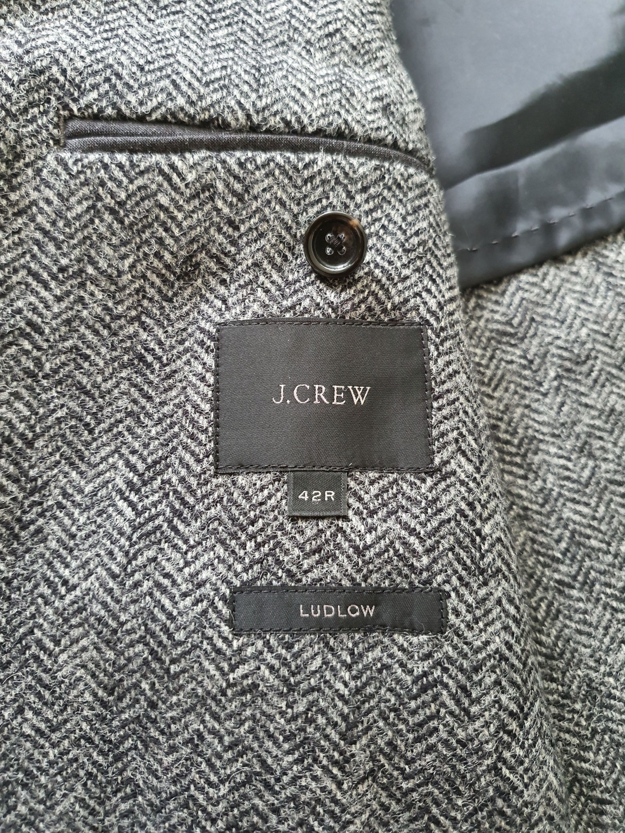 J.Crew LUDLOW Herringbone Blazer Sports Coat Jacket - MOON Fabric Size 42R - 5 Thumbnail