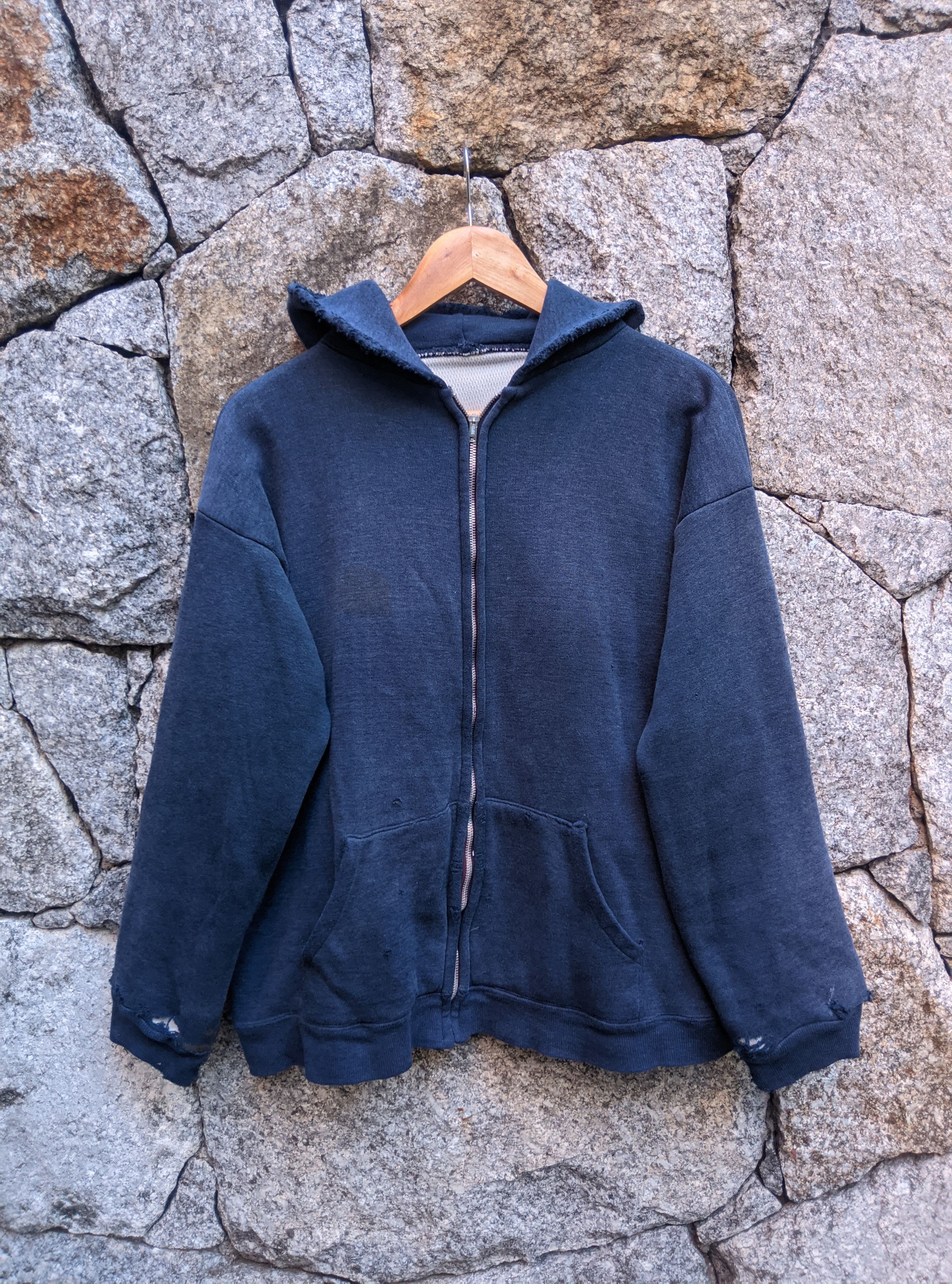 Vintage Vintage 60s thrashed hoodie thermal sun fade distressed Size US M / EU 48-50 / 2 - 3 Thumbnail