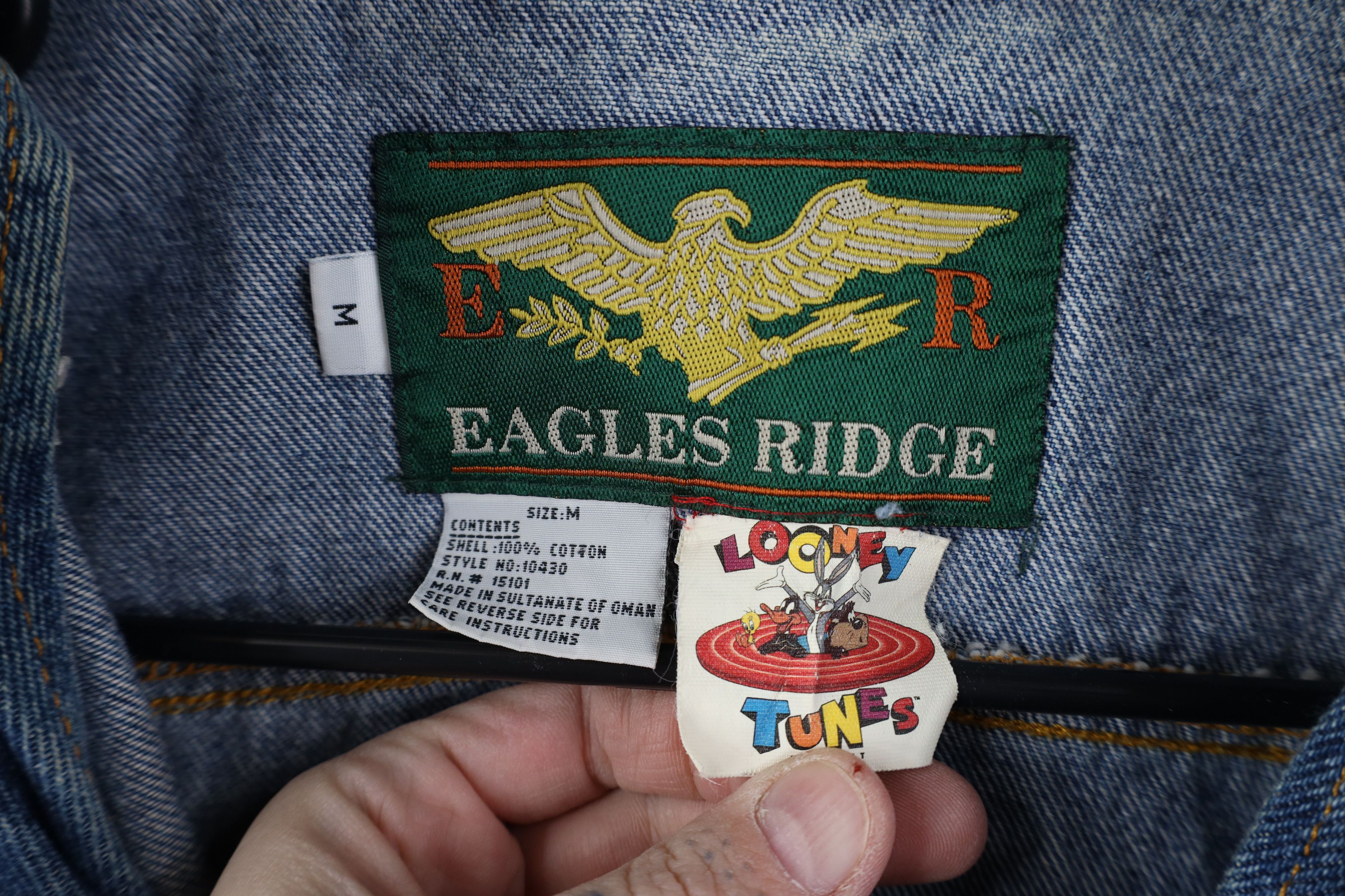 Vintage Vintage 90s Looney Tunes Hooded Denim Trucker Vest Jacket Size US M / EU 48-50 / 2 - 8 Thumbnail