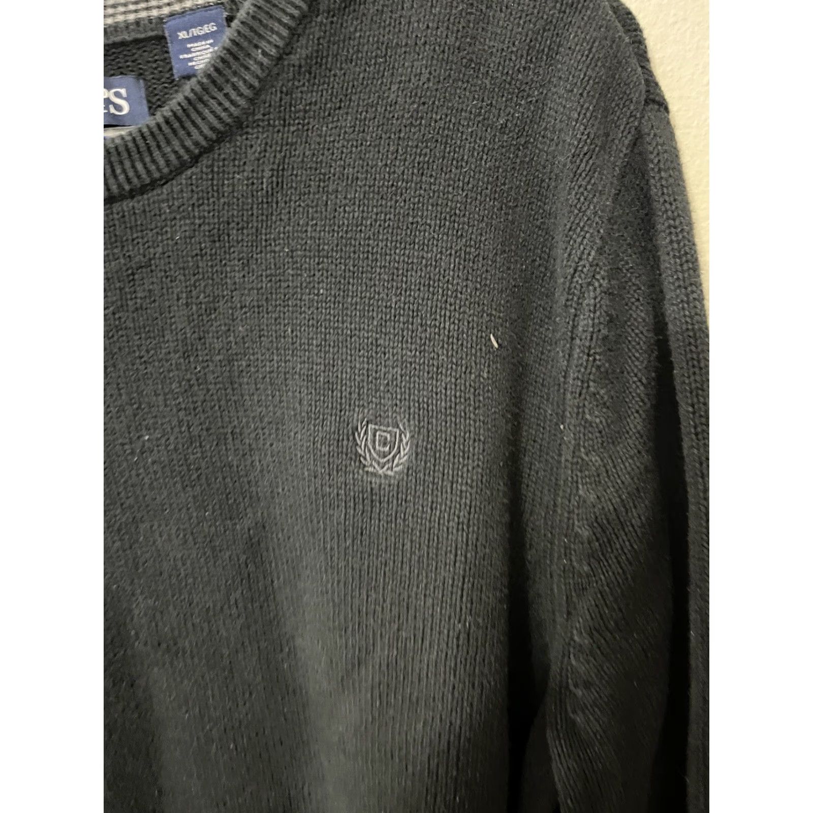 Chaps VINTAGE Chaps Ralph Lauren Long Sleeve Crew Neck Sweater XL Black 100% Cotton Heavyweight Logo Embroidered Mens Regular Knit Crewneck Sweater Size US XL / EU 56 / 4 - 2 Thumbnail