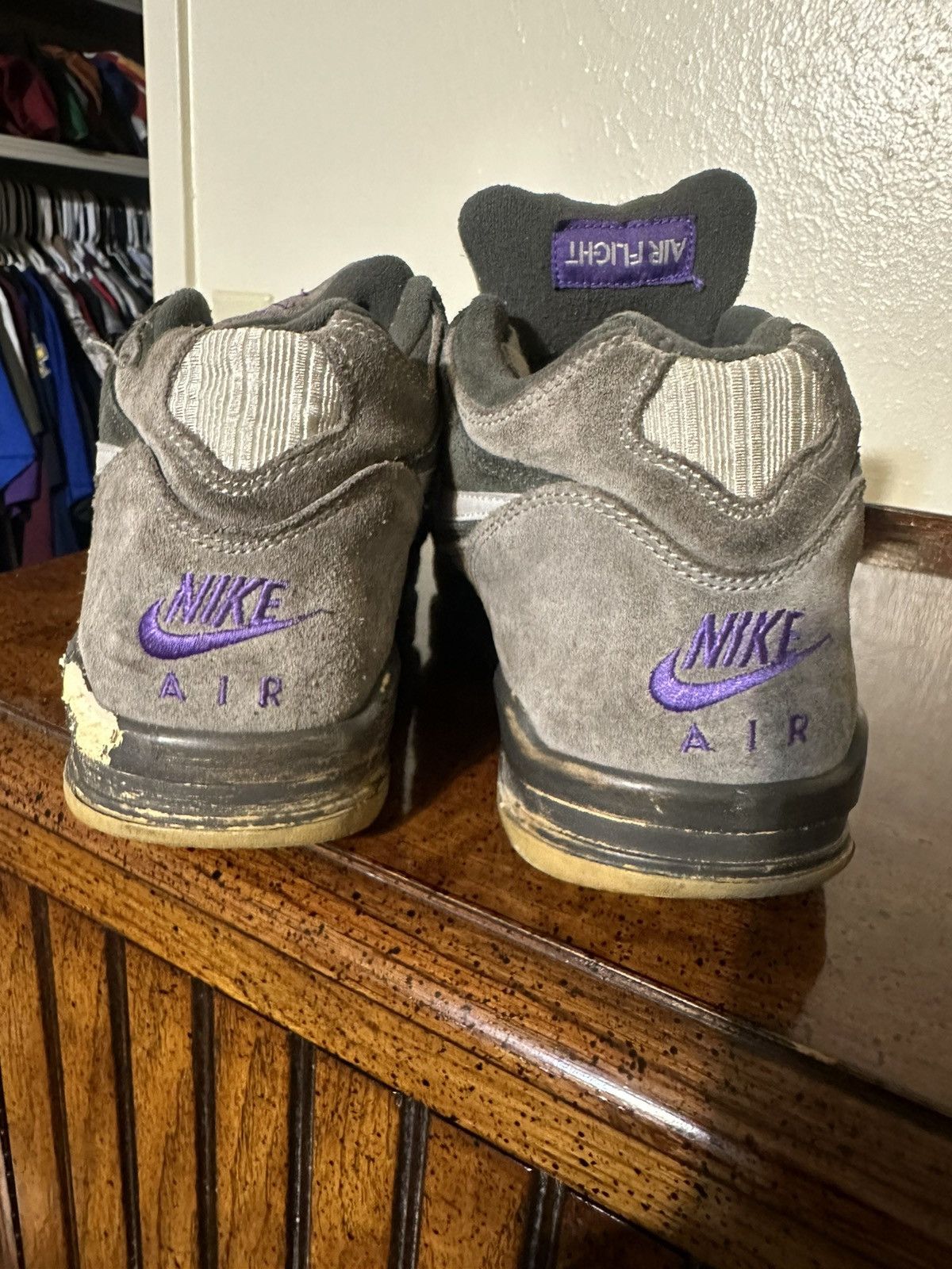 Nike × Vintage Vintage Nike Air flight 89 A “purple & grey” 2008 size 11 Size US 11 / EU 44 - 5 Thumbnail