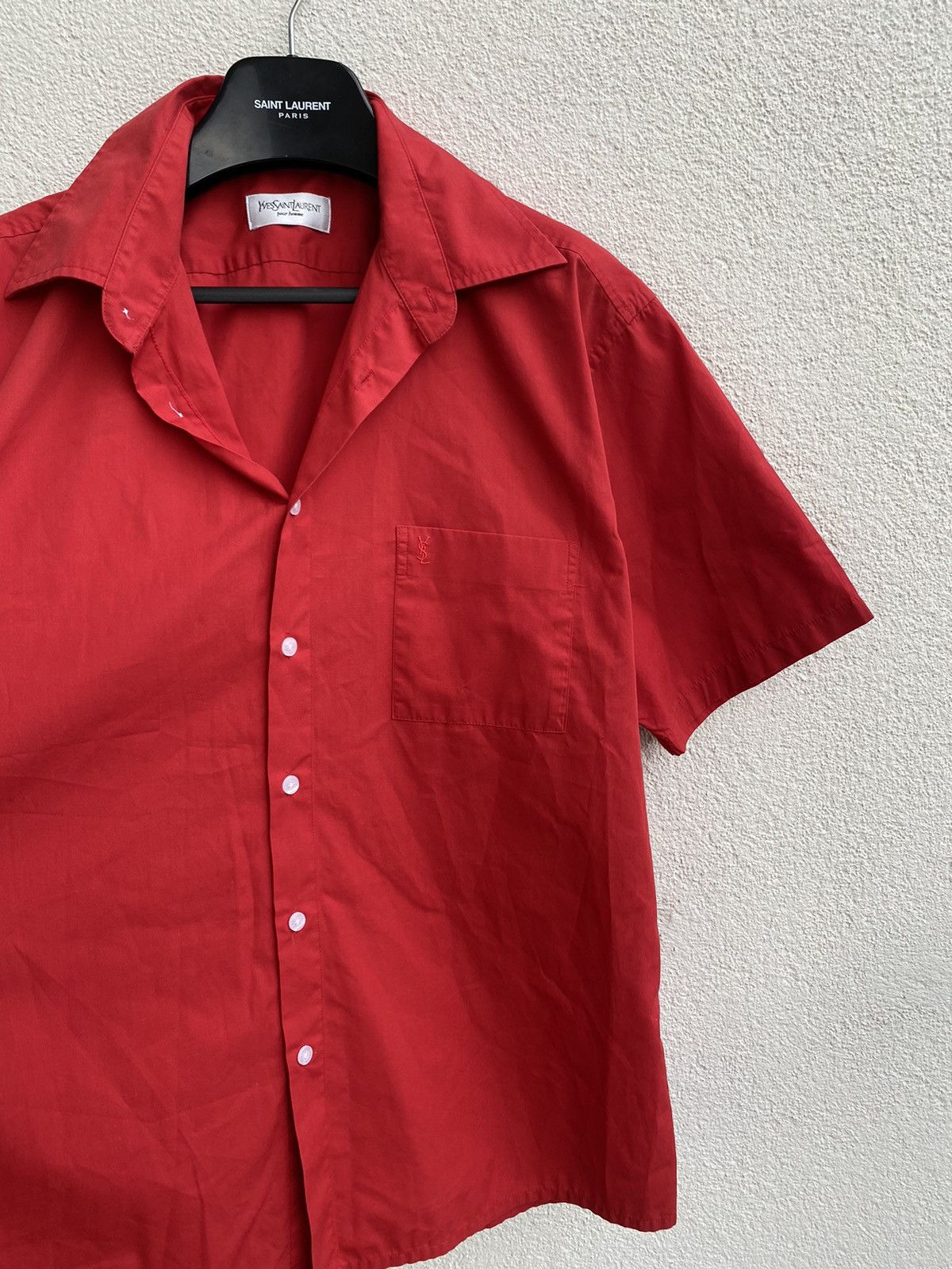 Yves Saint Laurent Summer YSL Shirt Red Button Up Size US L / EU 52-54 / 3 - 16 Thumbnail