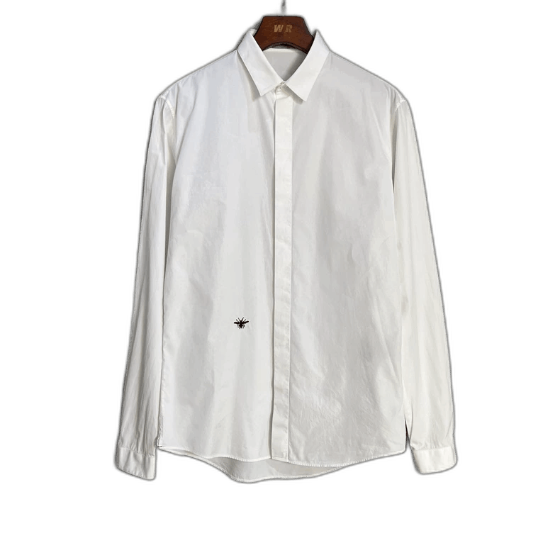 Dior Dior White Bee Embroidered Shirt Size US M / EU 48-50 / 2 - 1 Thumbnail