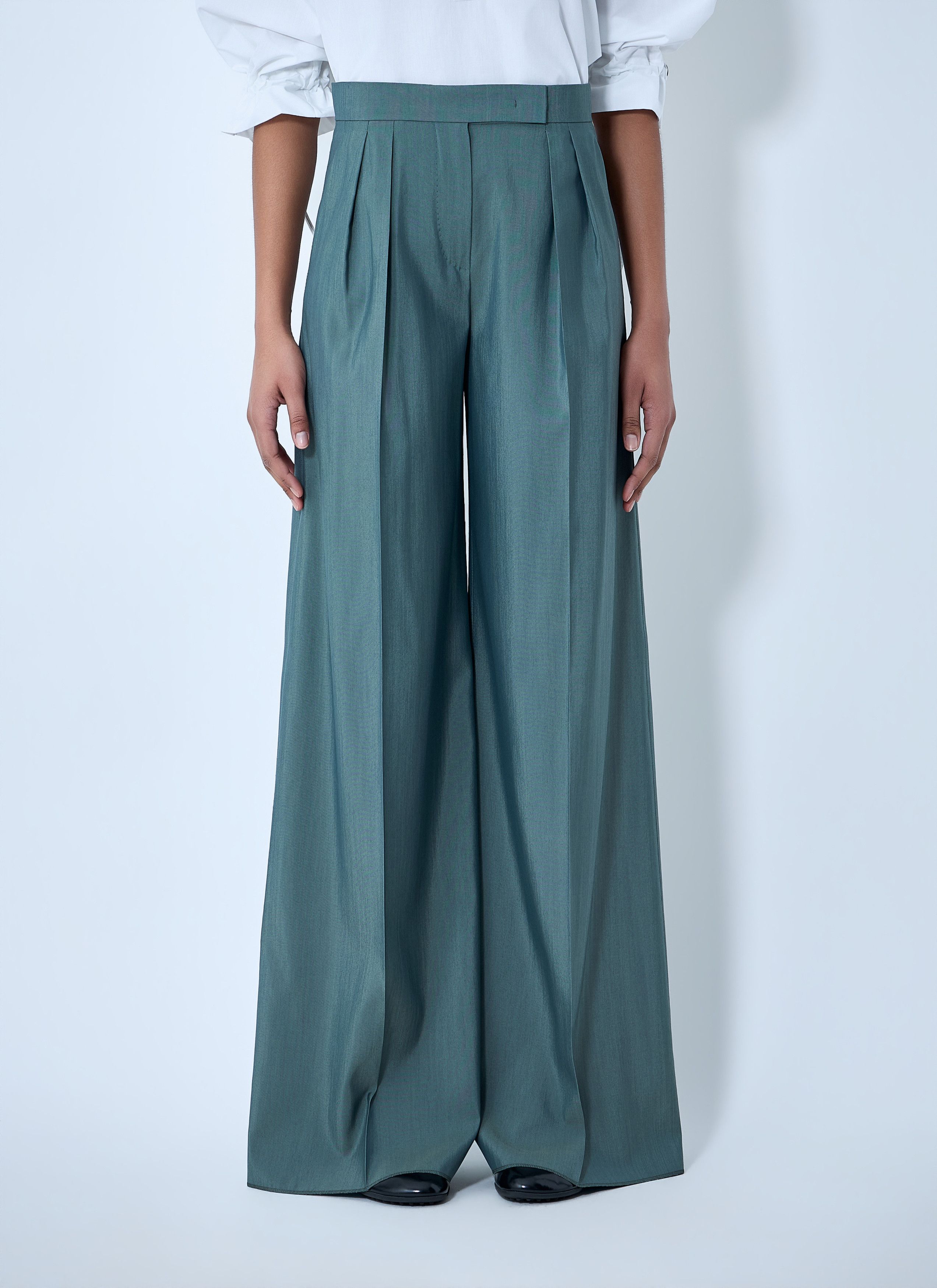 Max Mara High-Waisted Wide-Leg Trousers Size 30" / US 8 / IT 44 - 1 Thumbnail