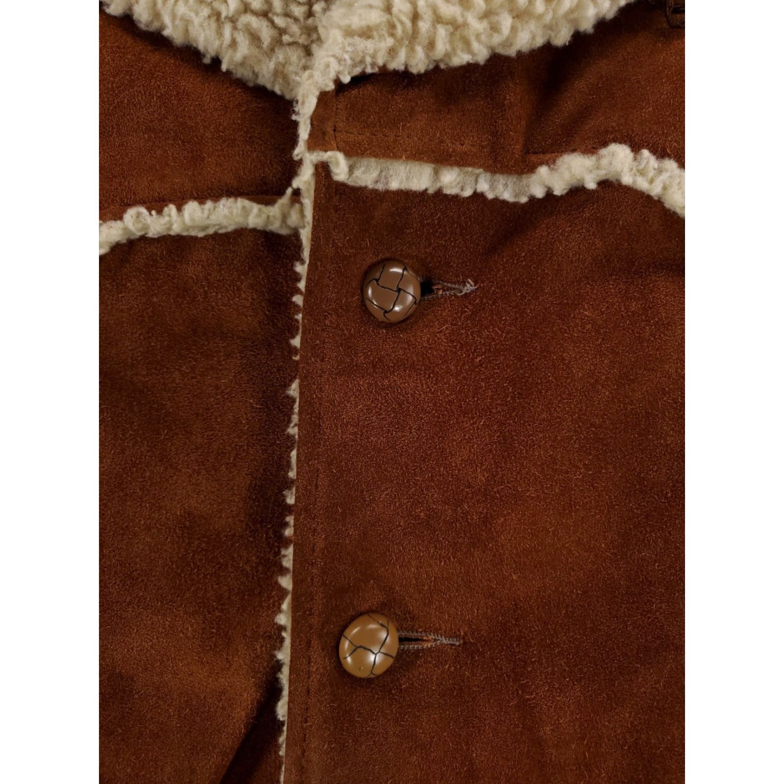 Vintage VINTAGE R Sherman Leather Rancher Jacket Brown Sherpa Lined Mens 40 Jacket Men Brown Rancher 70s Style Size US XXS / EU 40 - 3 Thumbnail