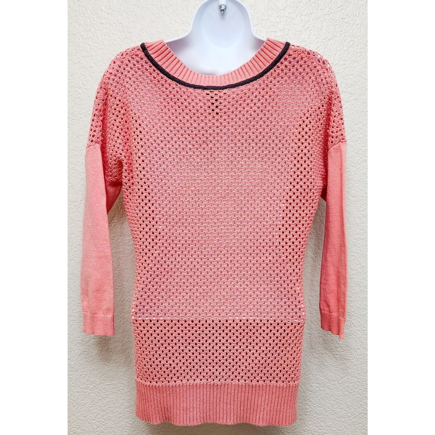 Other Cooper Key Orange Open Knit Zipper Hem Detail Sweater Medium Size M / US 6-8 / IT 42-44 - 4 Thumbnail