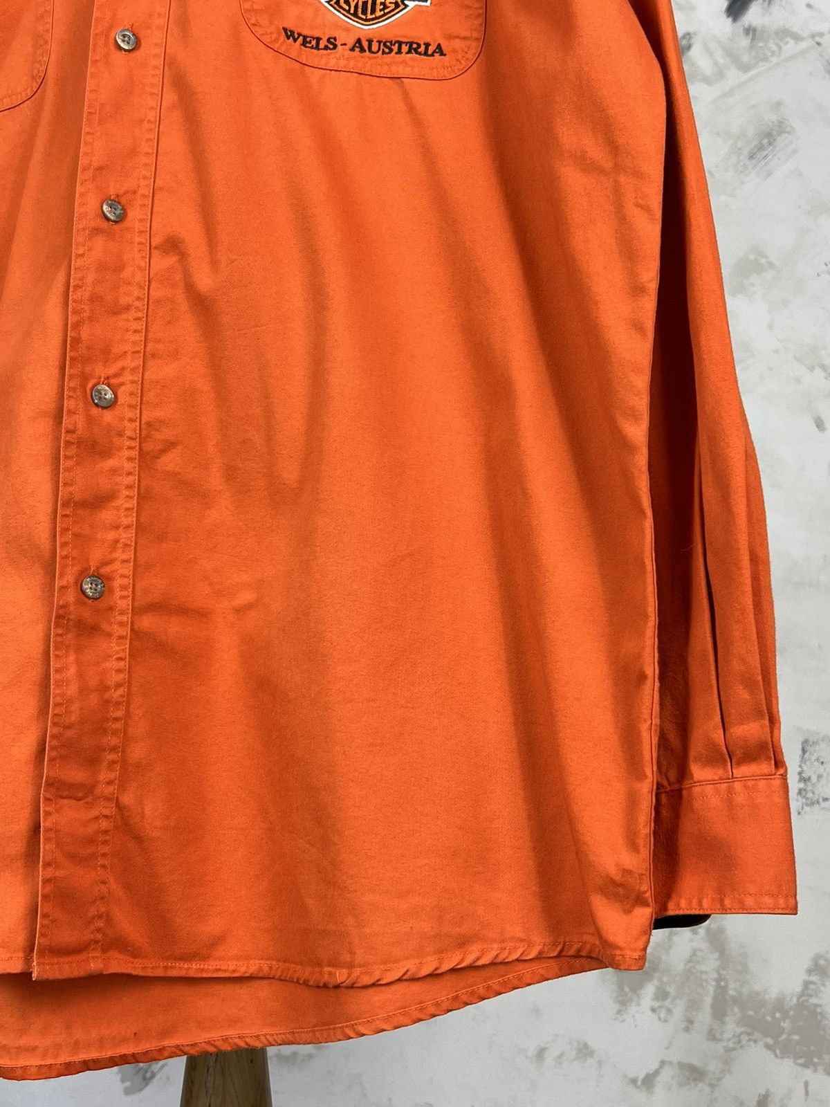 Harley Davidson Vintage Harley Davidson Staff Work Shirt Size L - XL Size US XL / EU 56 / 4 - 4 Thumbnail