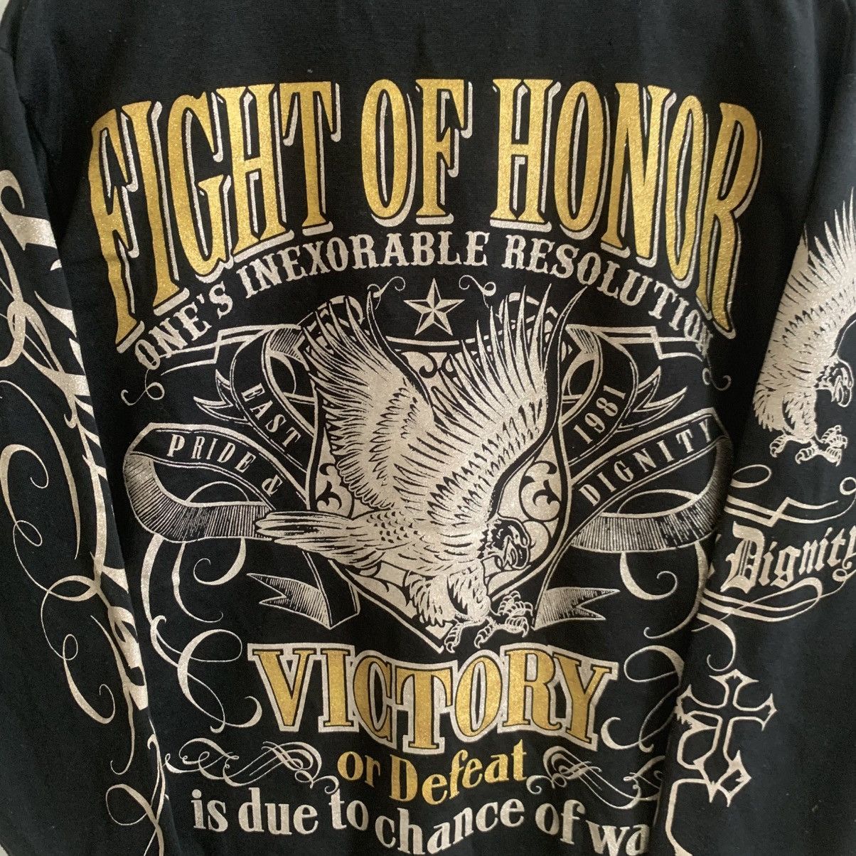 Vintage Rare Full Print Fighter Figh OF HOnor Sweatshirt Medium Size US M / EU 48-50 / 2 - 4 Thumbnail