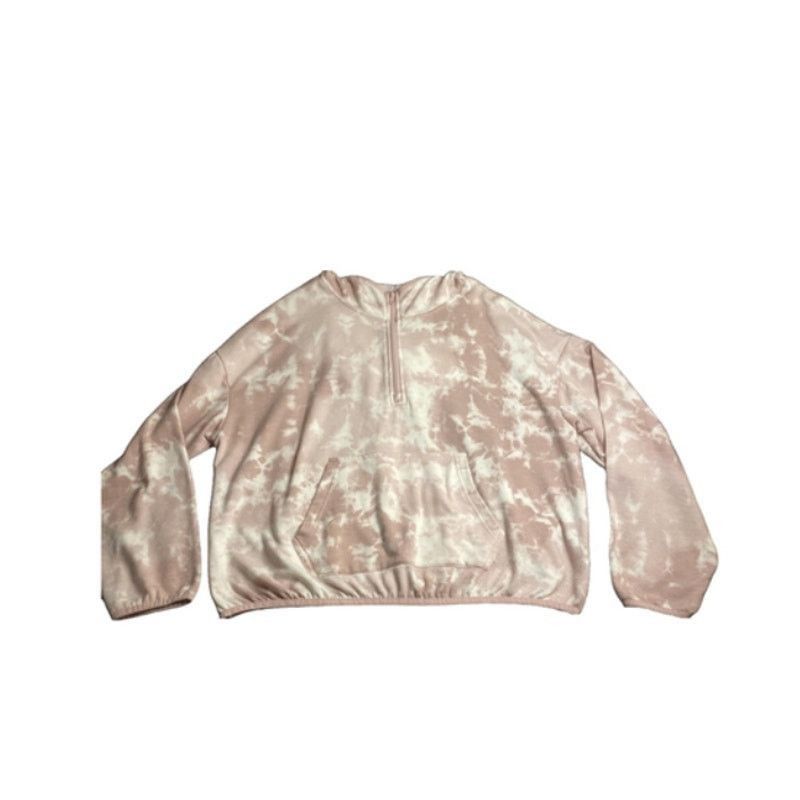 Olive Cozy Tie-Dye Quarter Zip Hoodie Pink White Olive + Oak L Size L / US 10 / IT 46 - 4 Thumbnail
