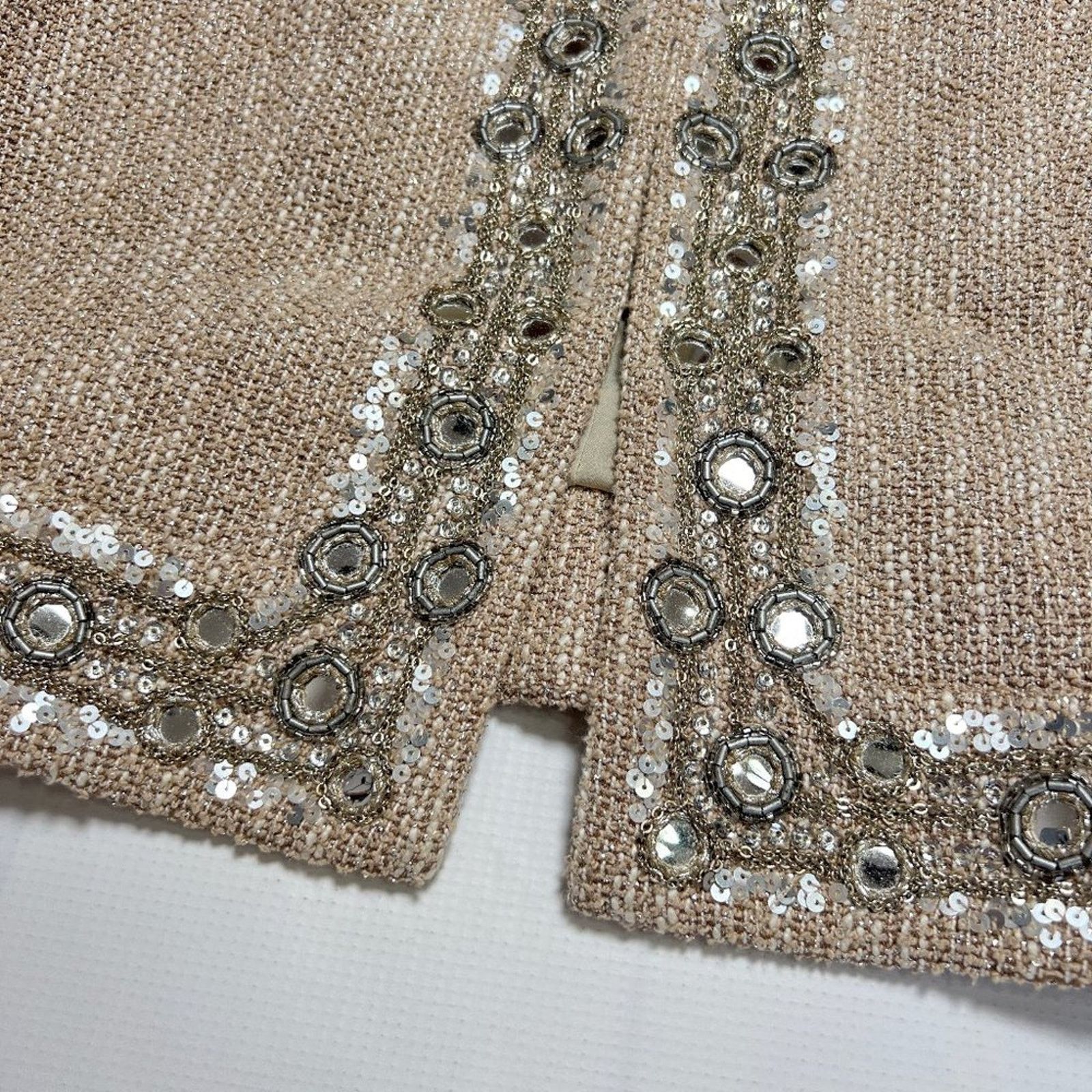 Lafayette 148 Lafayette 148 Sequined Tweed Blazer 6 Brown Textured Jacket Size M / US 6-8 / IT 42-44 - 5 Thumbnail