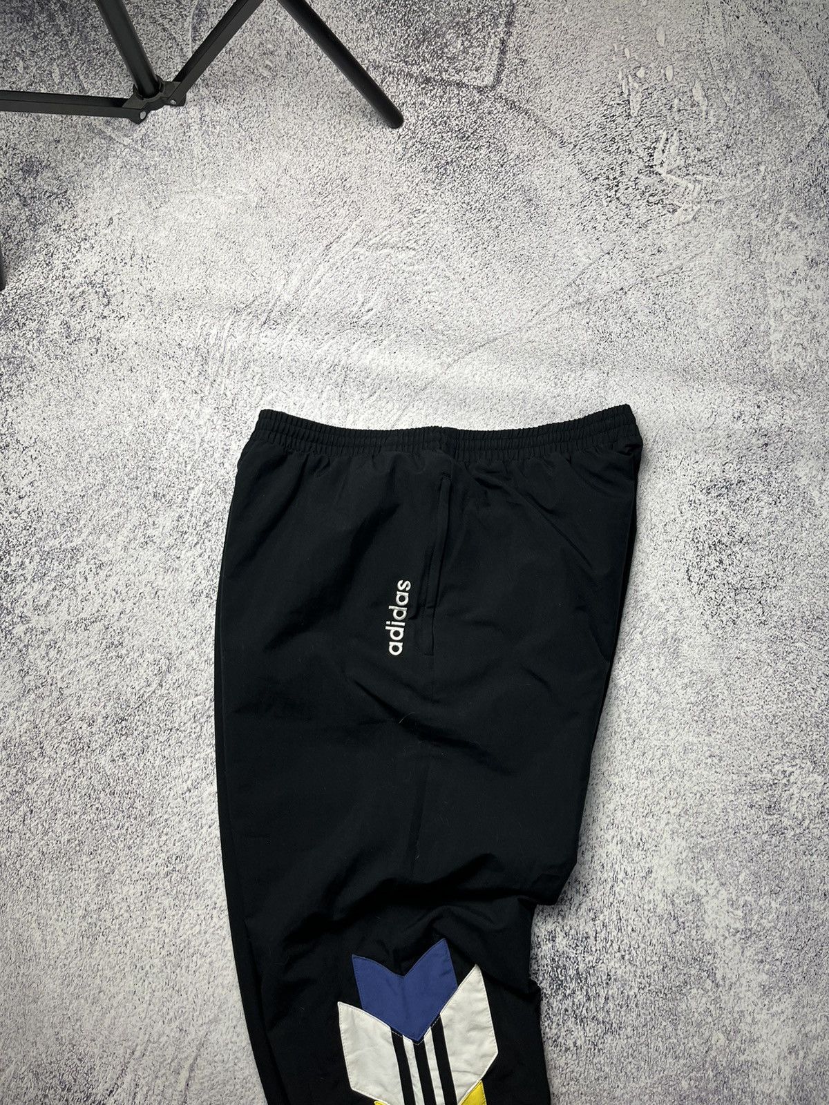Adidas Vintage Adidas Track Pants Grape Black Nylon White Logo 90s Size US 34 / EU 50 - 19 Thumbnail