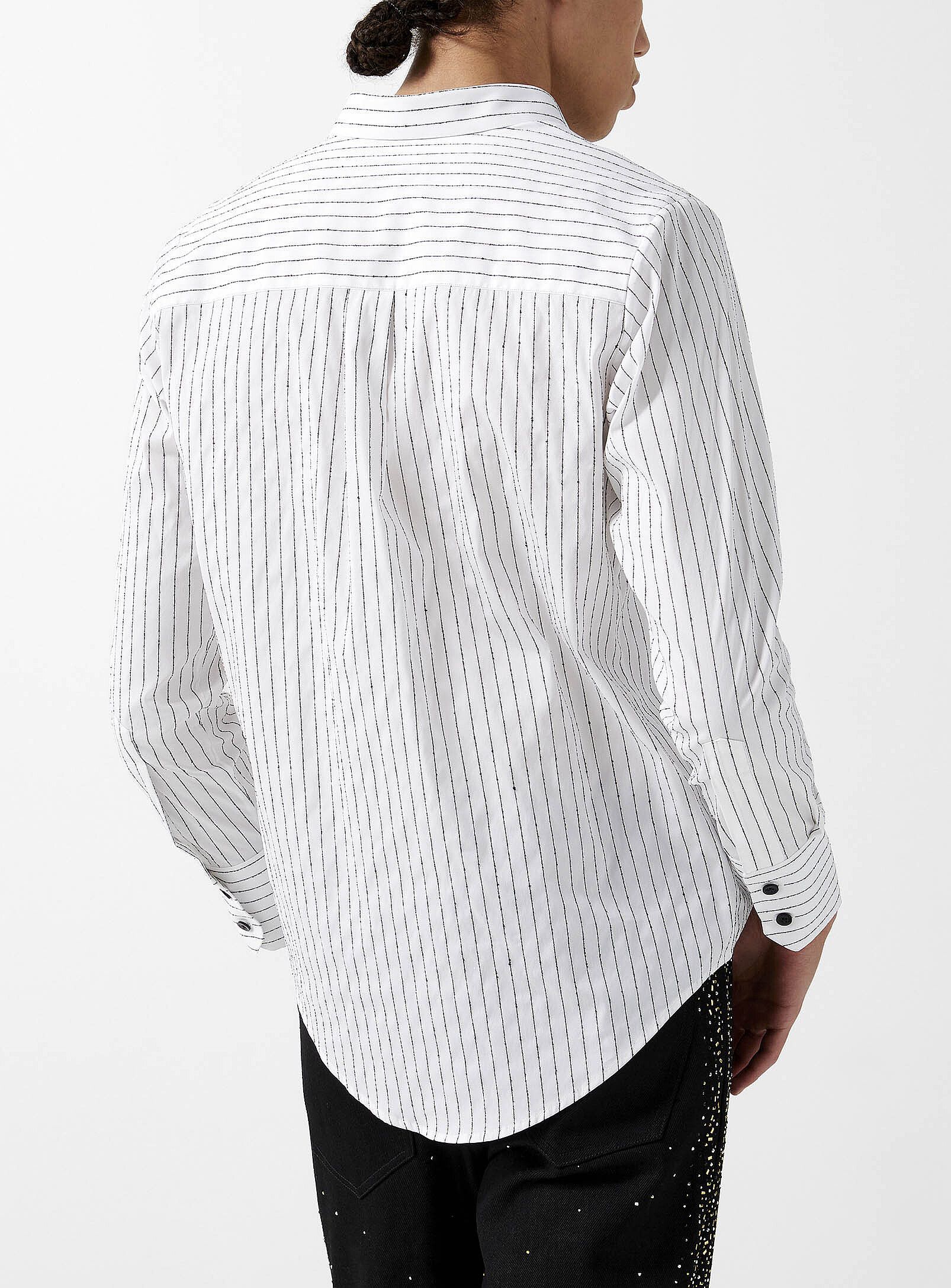 トップス ERNEST W. BAKER PIN STRIPE POLO ERNEST W. BAKER Ernest Double Baker SS25 PIN STRIPE POLO