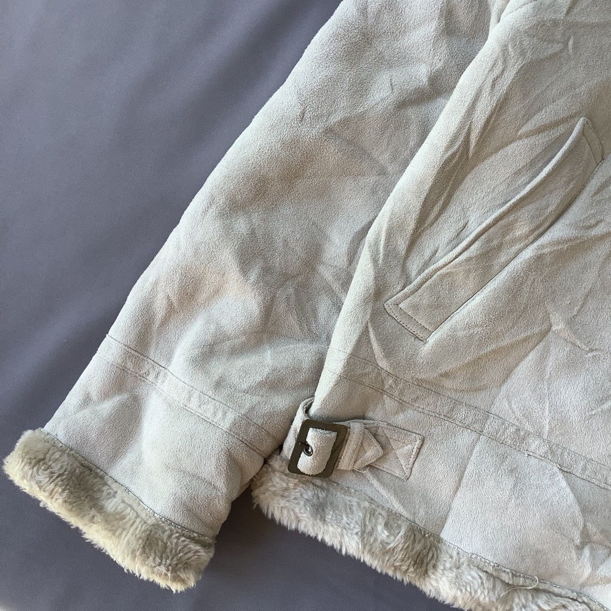 If Six Was Nine Bear USA Leather Sherpa Zip Up Fur Faux Jacket Size US M / EU 48-50 / 2 - 8 Thumbnail