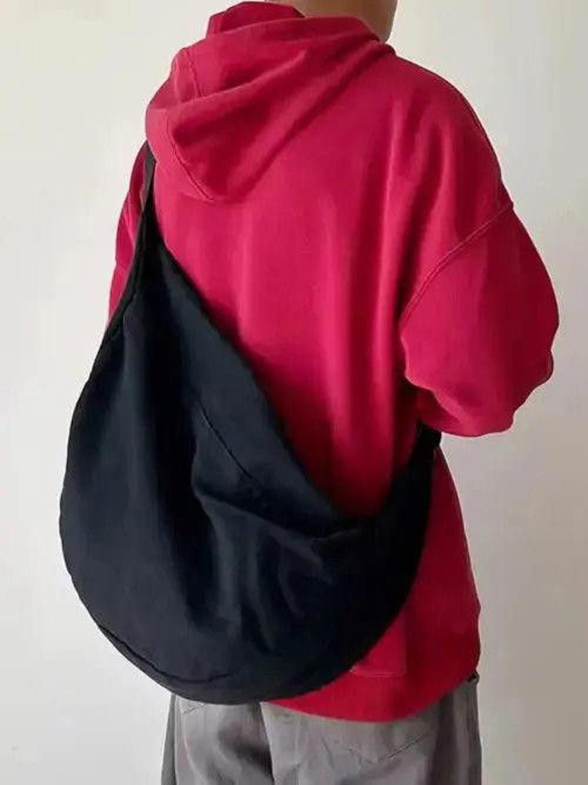 Black Canvas Shoulder Bag