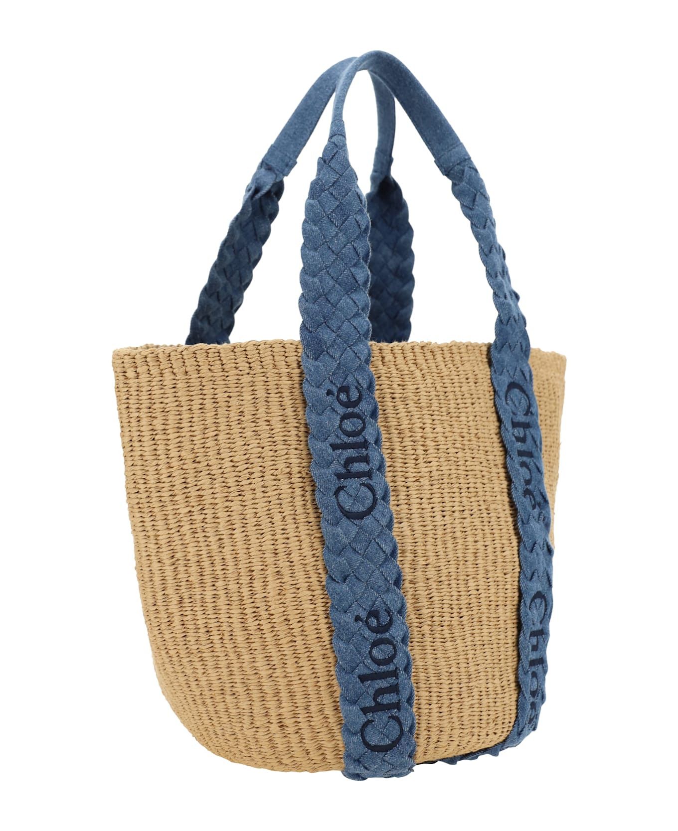 Chloe o1loc1c10226 Size: OS / Woody Basket Bag in Denim Size ONE SIZE - 3 Thumbnail