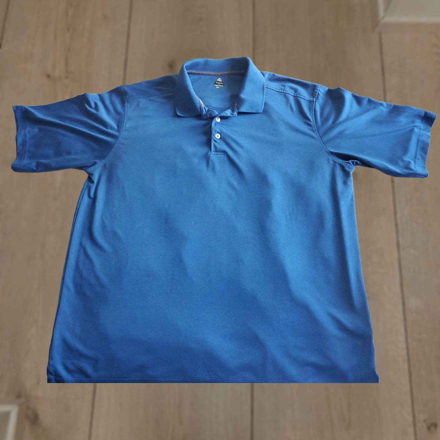 Vintage Bollé Polo Shirt XL Men Short Sleeve Blue 100% Polyester Casual Activewear Travel Workwear Shirt Size US XL / EU 56 / 4 - 1 Thumbnail