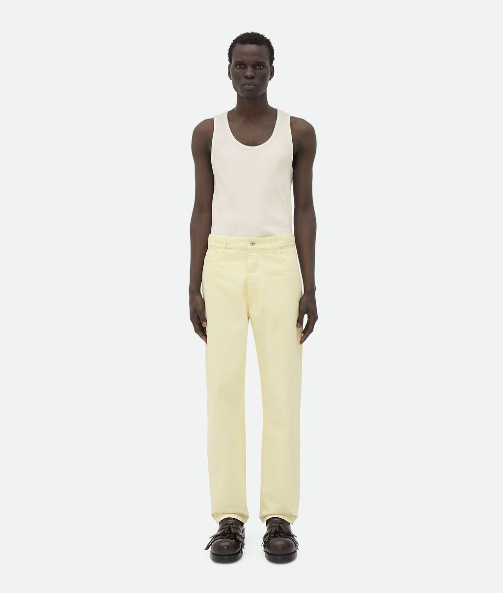 Bottega Veneta o1bcso1str0126 Wash Wide Leg Denim in Yellow Size US 34 / EU 50 - 1 Thumbnail