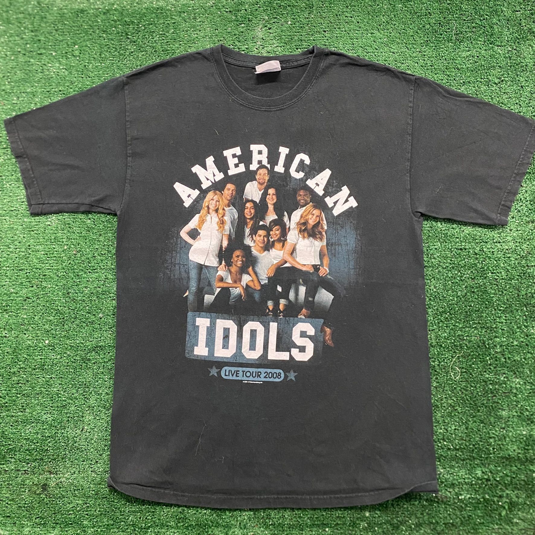 Hanes Vintage Y2K American Idol Live Tour 2008 T-Shirt Reality TV Size US M / EU 48-50 / 2 - 1 Thumbnail