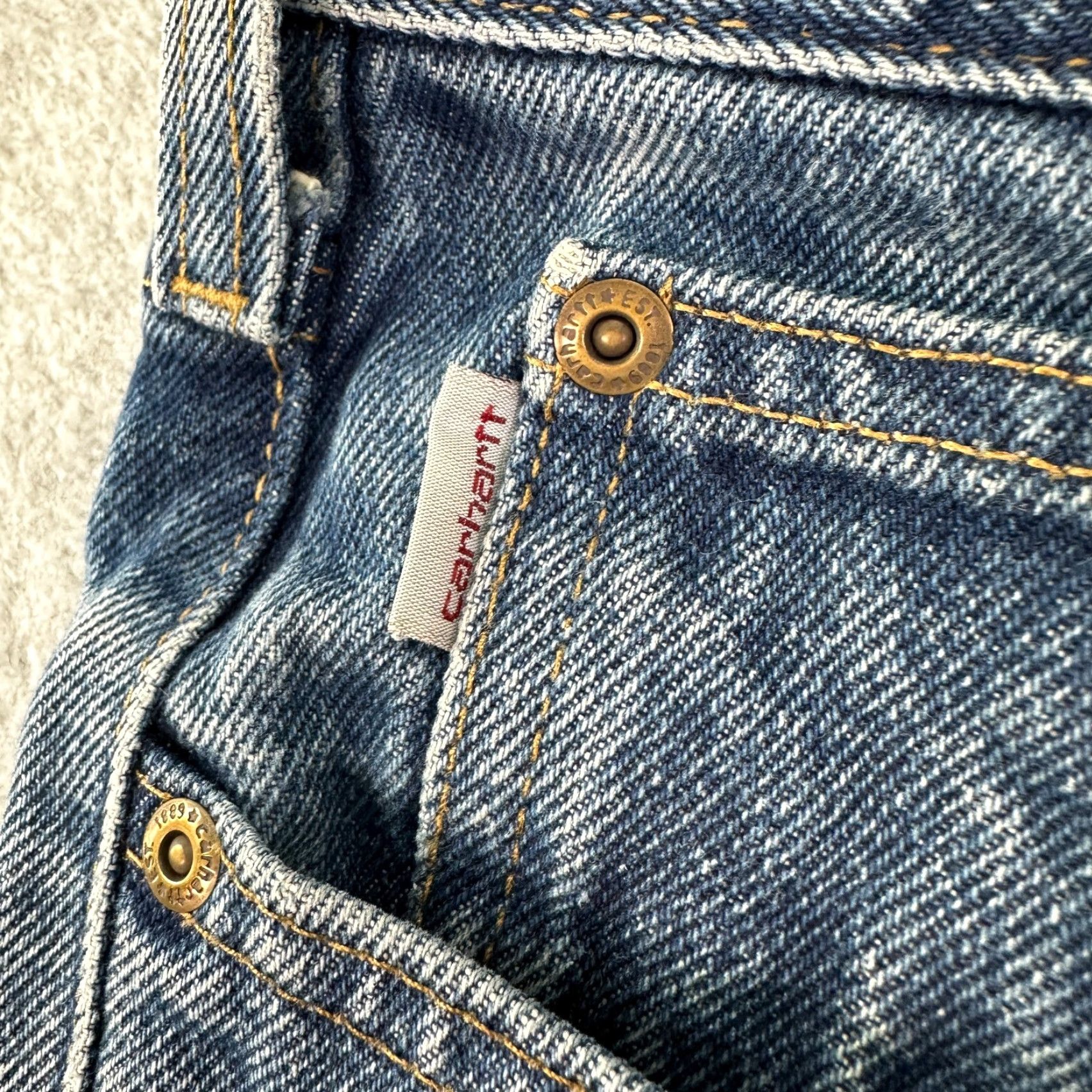 Carhartt Carhartt Jeans Blue 40X30 Straight Denim 5-Pocket Traditional Fit Men’s Jeans Size US 40 / EU 56 - 6 Thumbnail