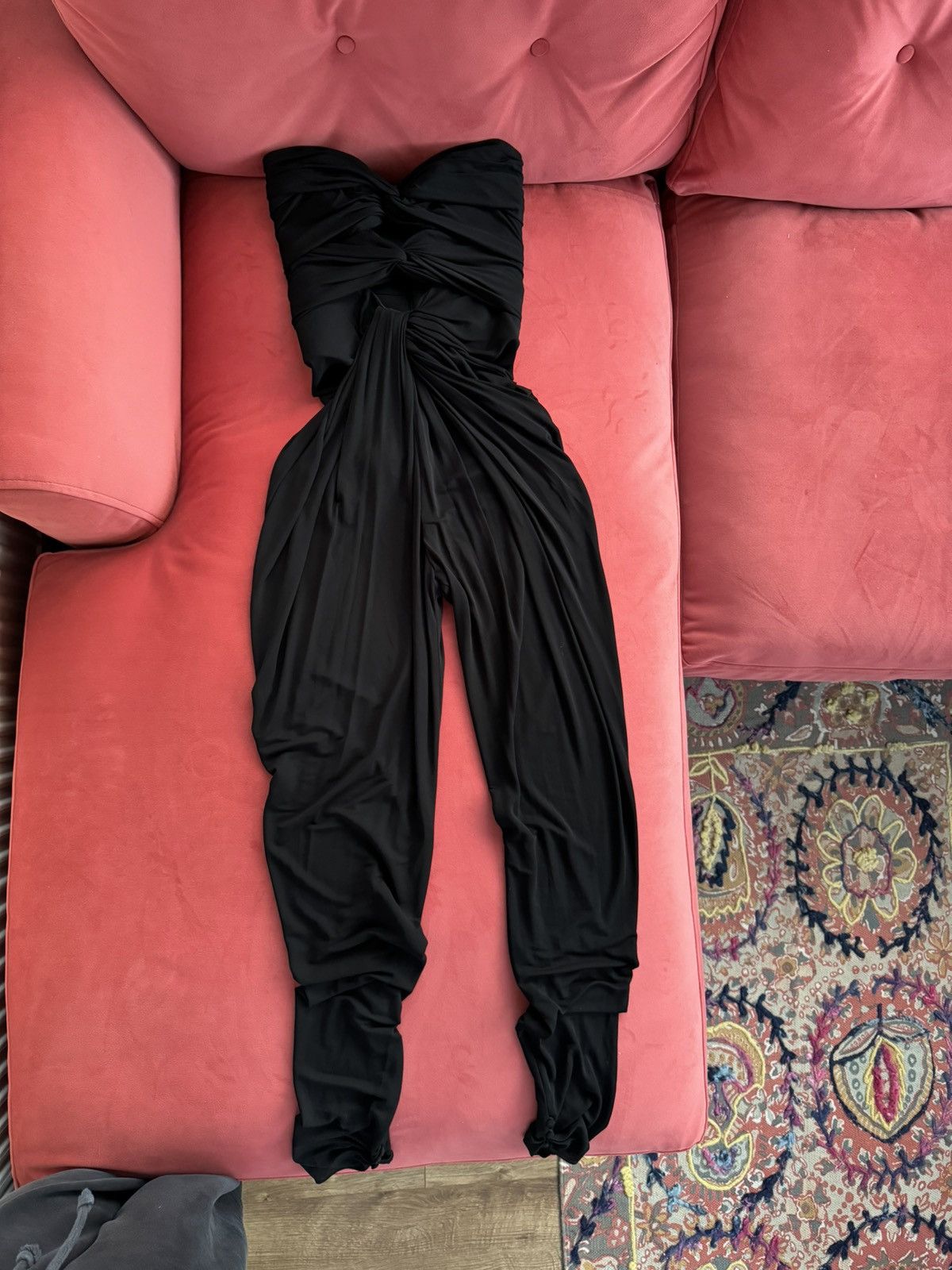 Saint Laurent Paris Saint Laurent black off shoulders jumpsuit, size M Size 27" / US 4 / IT 40 - 1 Thumbnail
