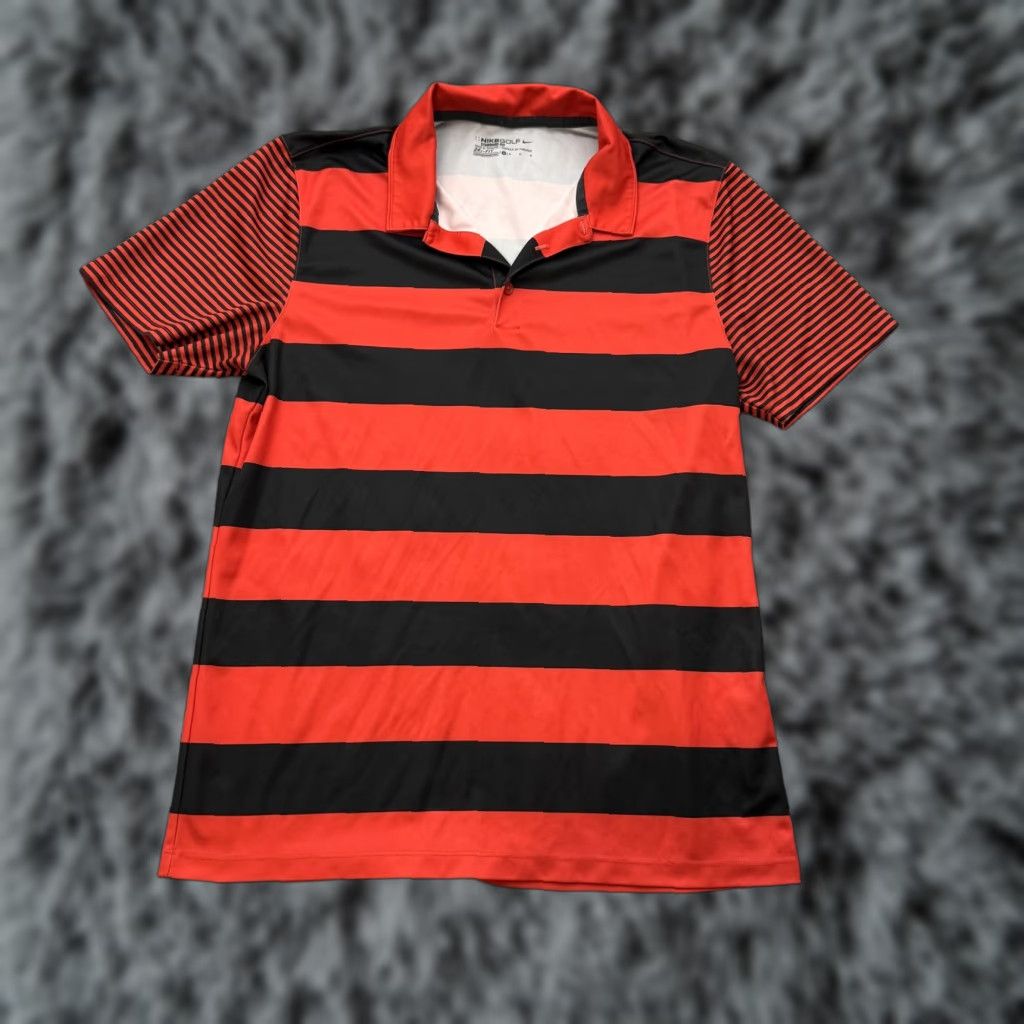 Nike Nike Golf Shirt Mens Medium Dri-FIT Performance Striped Lightweight Athletic Size US M / EU 48-50 / 2 - 1 Thumbnail