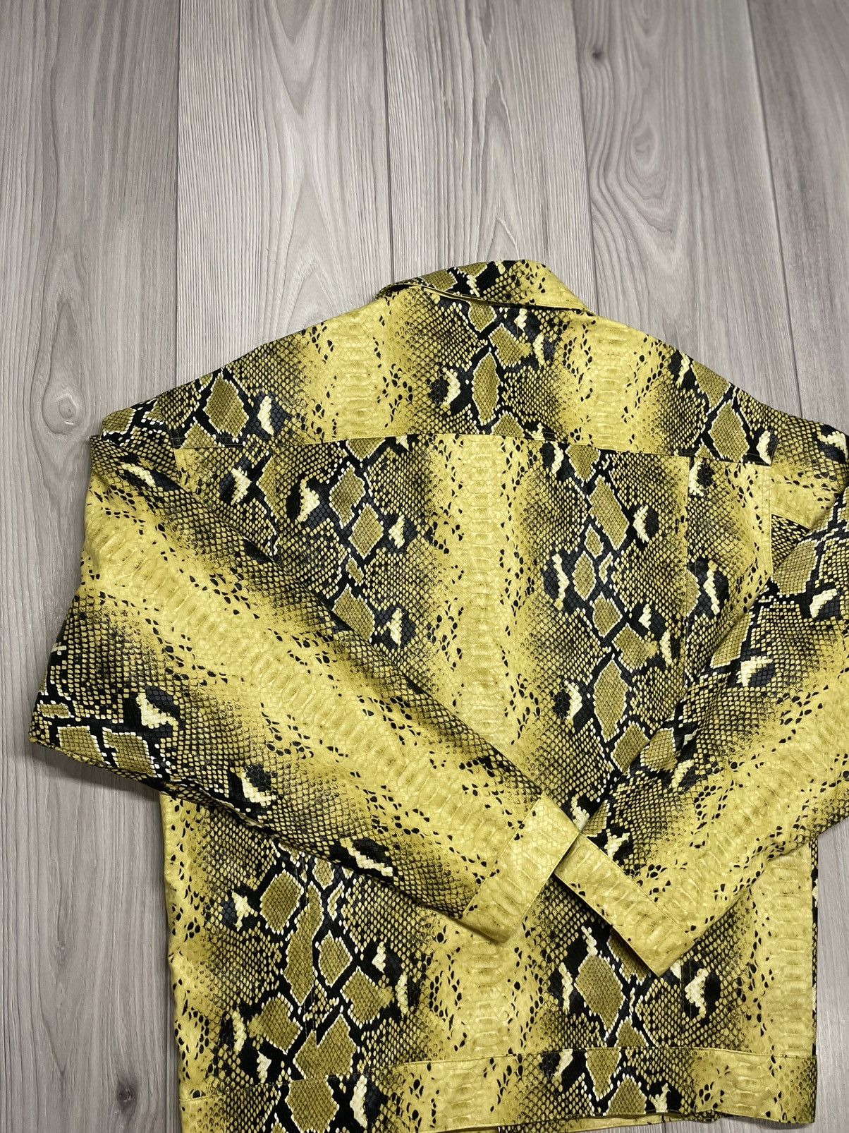 Jaded London vegan leather snake light jacket