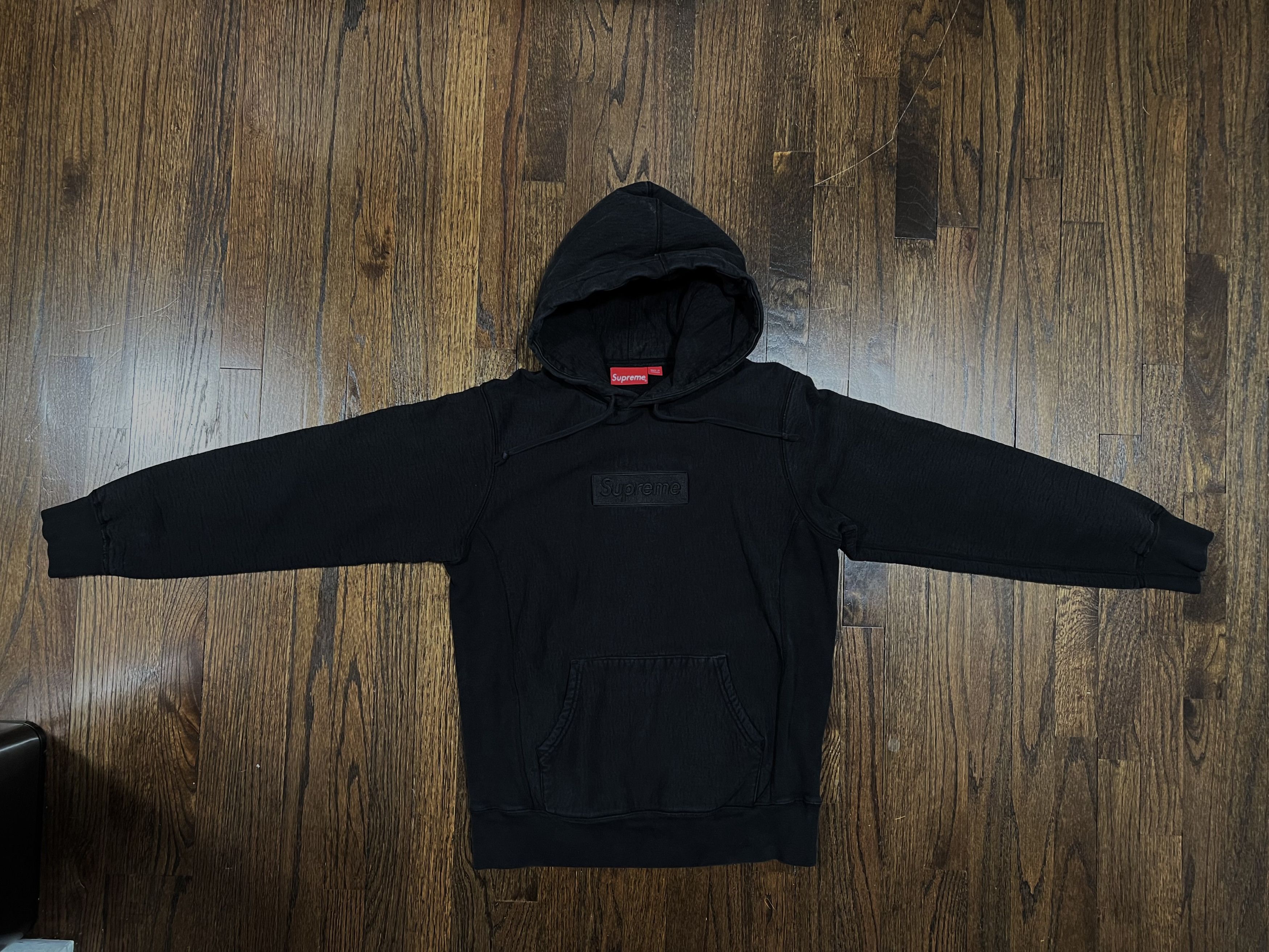 Supreme Box Logo Hoodie FW17 Black Neon | Grailed