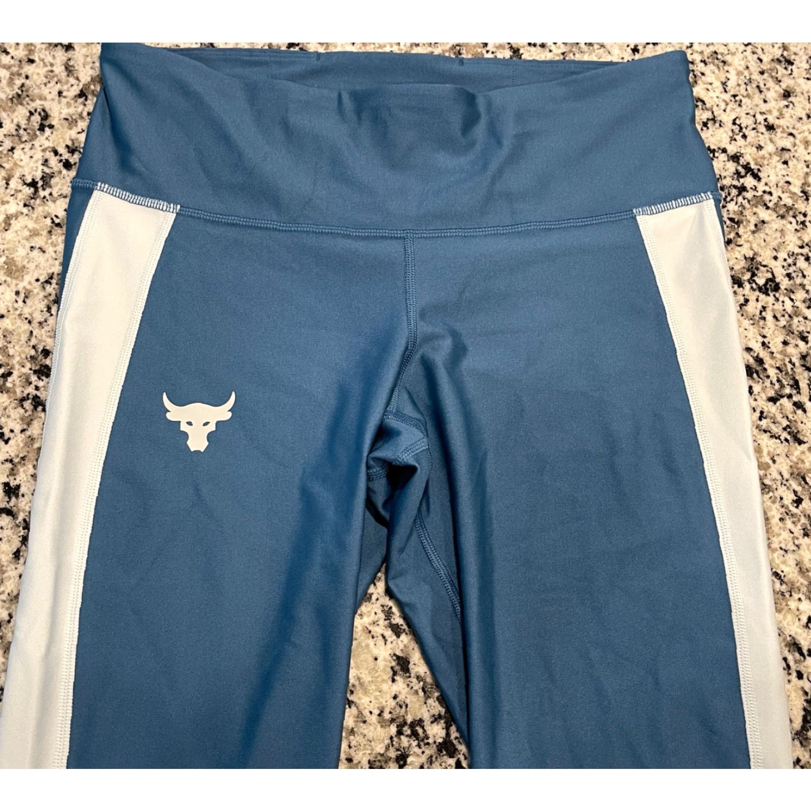 Under Armour Under Armour Women's Project Rock Ankle Leggings Acadia/Skylight Sz Large Size 36" / US 14 / IT 50 - 2 Thumbnail
