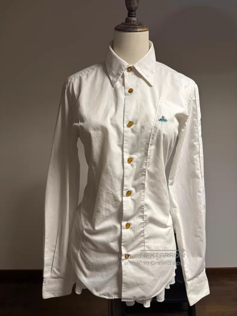 Vivienne Westwood Vivienne Westwood White irregular cut shirt Size M / US 6-8 / IT 42-44 - 1 Thumbnail